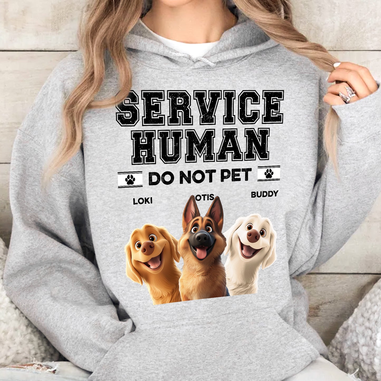 Service Human Do Not Pet Funny - Personalized Shirt