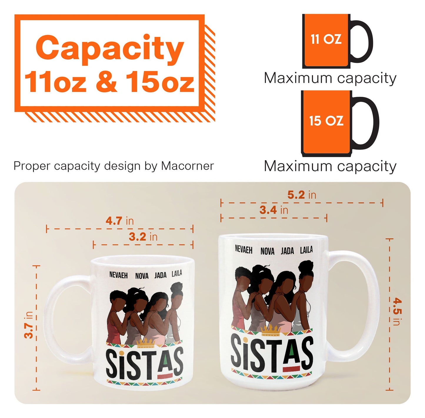 Sistas - Personalized Mug
