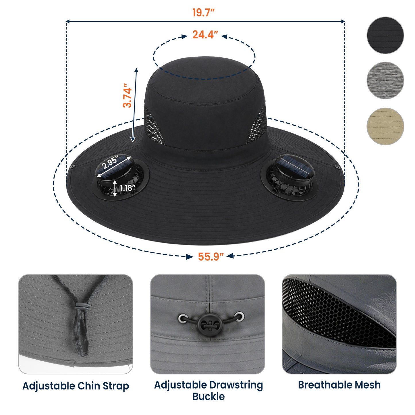 The Man, The Myth, The Gardening Legend - Personalized Solar Fan Hat
