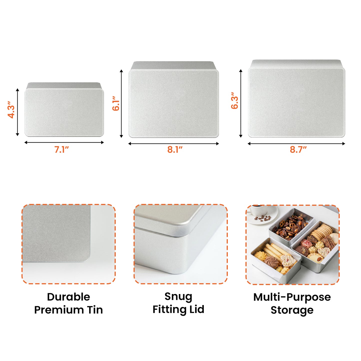 Spoiled Rotten Dog Treats Peeking Pets - Personalized Cookie Tin Box