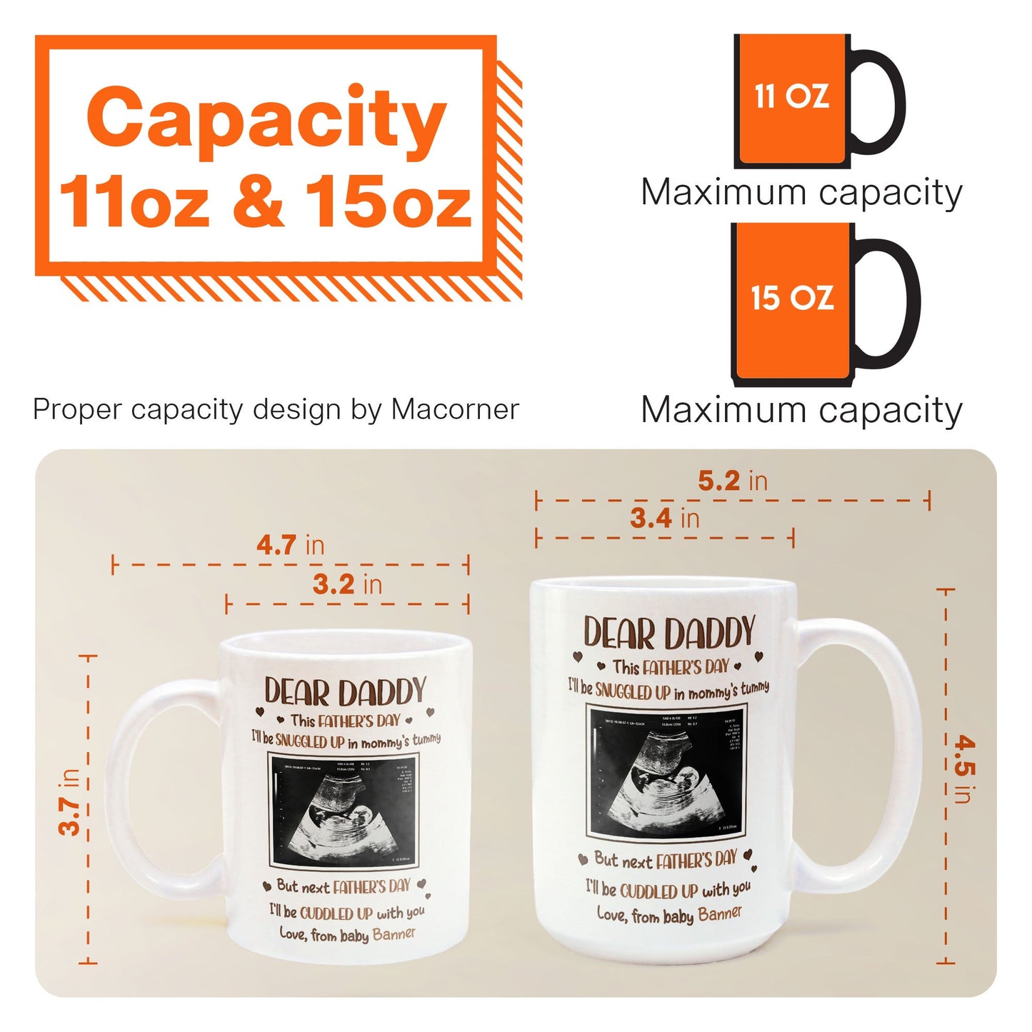 Father's Day Gifts, This Father's Day, I'll Be Snuggled Up In Mommy's Tummy - Personalized Mug