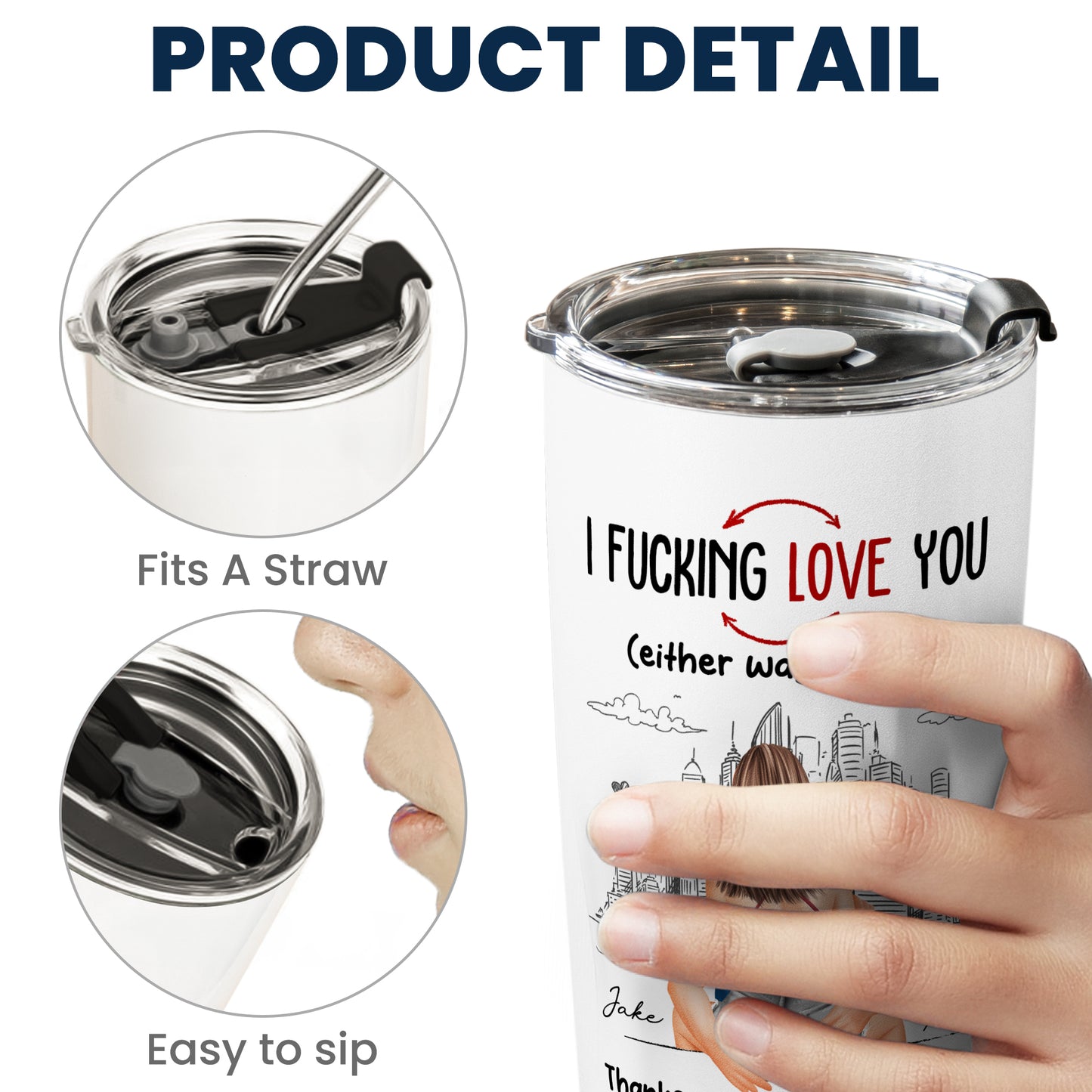 Thanks For All The Orgasms I F Love You - Personalized Tumbler Cup
