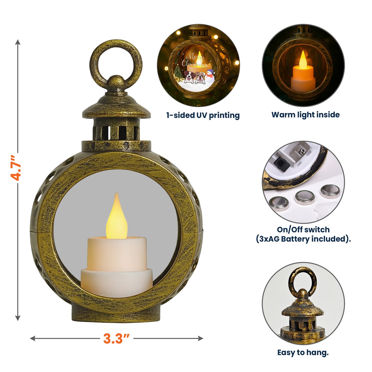 The Holy Family Christmas - Nativity Night - Personalized Lantern Night Light