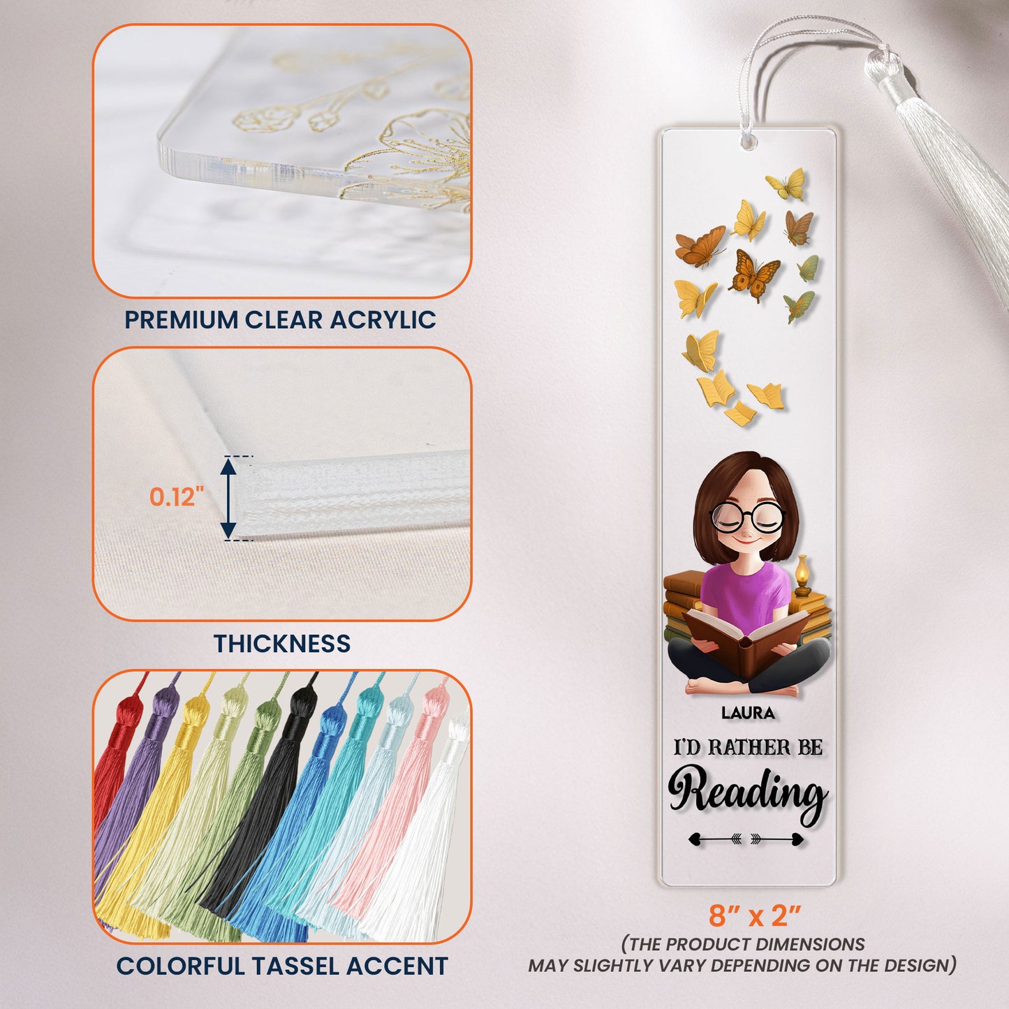 The World Belongs To Those Who Read - Custom Acrylic Bookmark