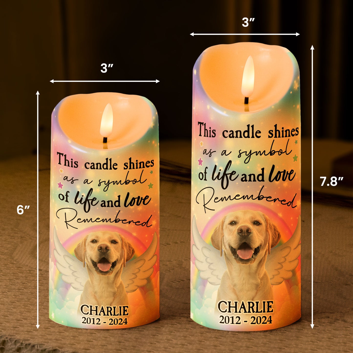 This Candle Shines As A Symbol Of Life And Love - Personalized Photo LED Candle