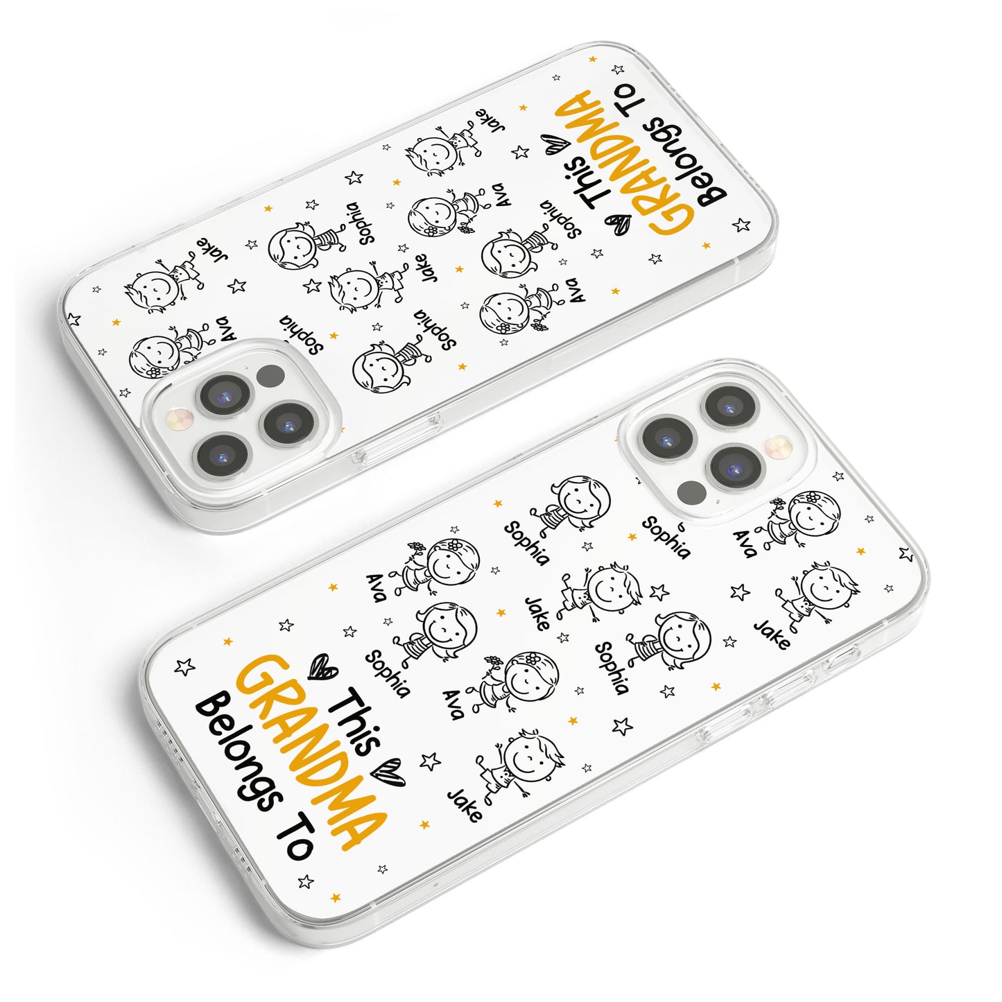 This Grandma Grandpa Belongs To - Personalized Clear Phone Case