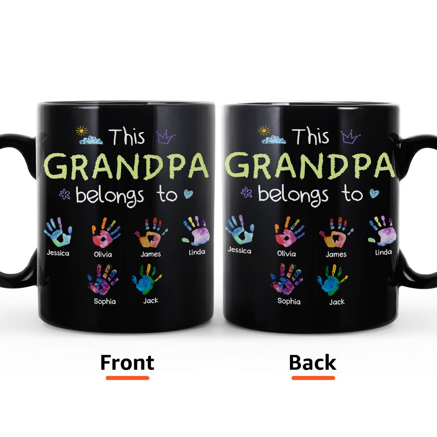 This Grandpa Belongs To - Personalized Mug