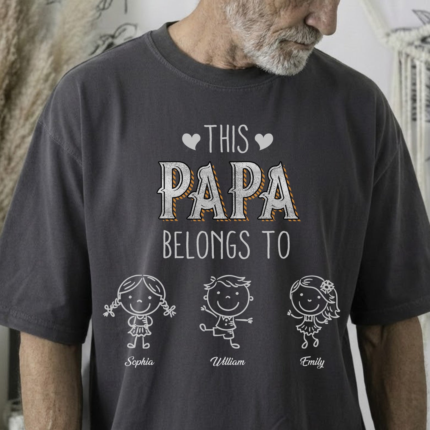 This Papa Belongs To - Personalized Comfort Tee