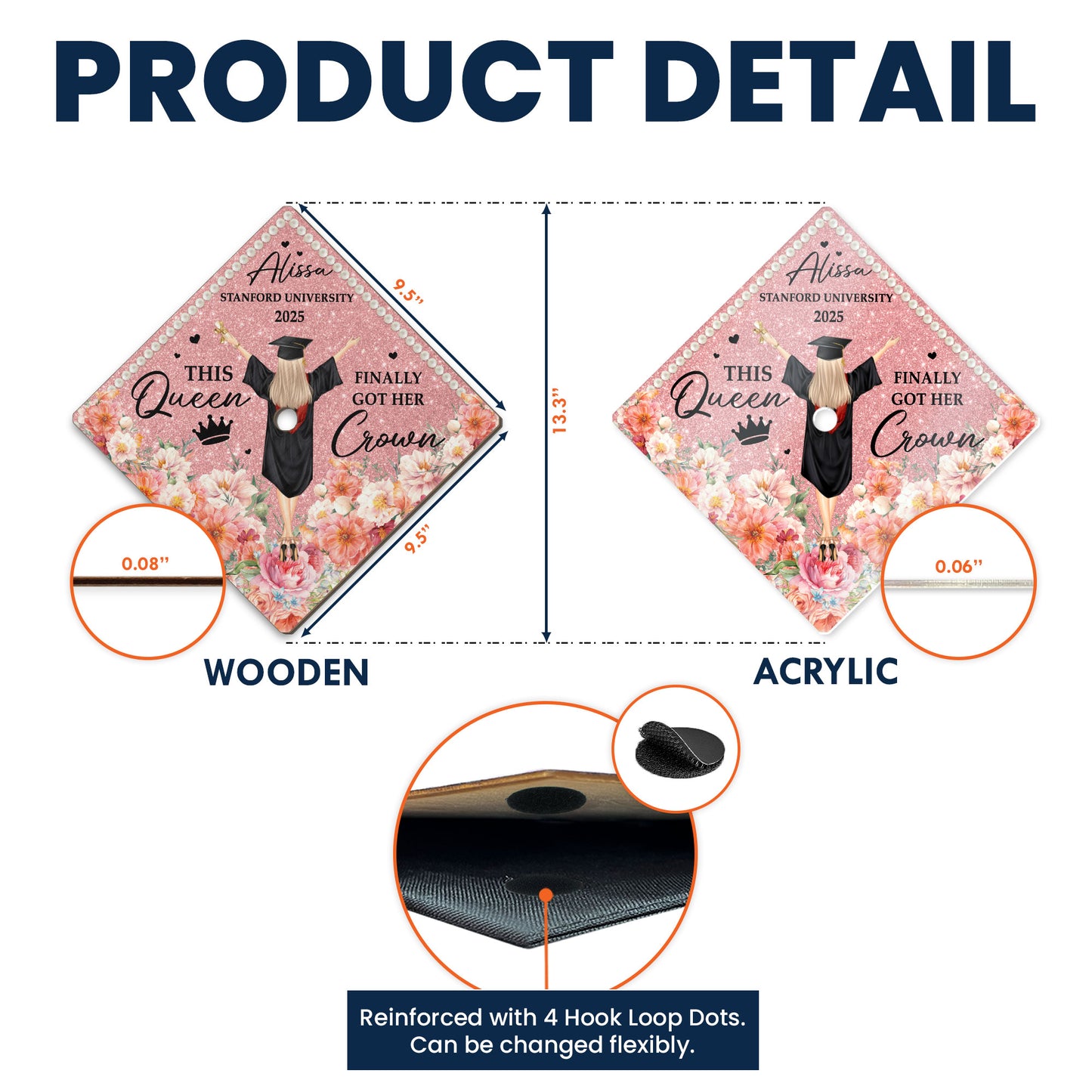 This Queen Finally Got Her Crown - Personalized Graduation Cap Topper