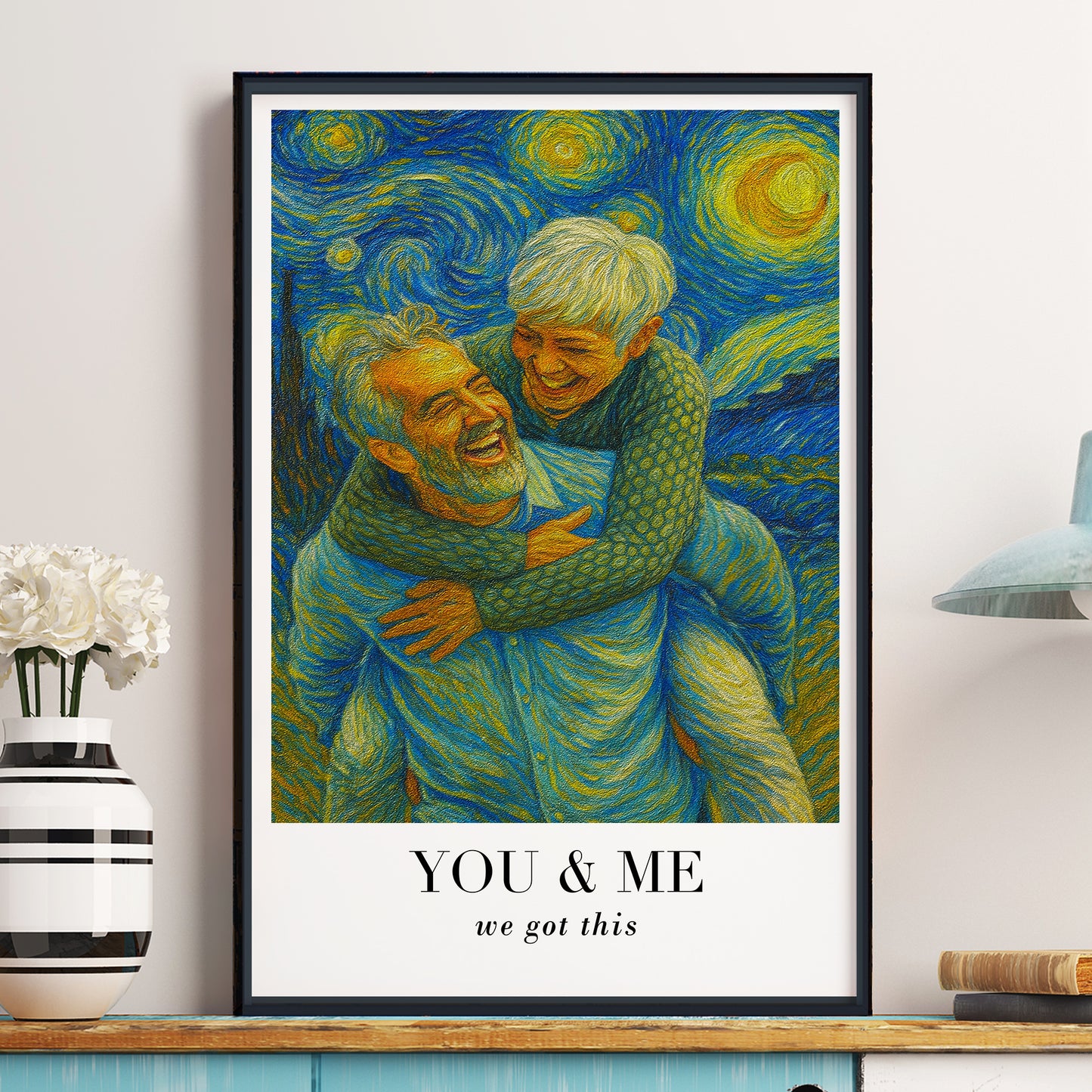 Van Gogh Wall Art You & Me We Got This - Personalized Photo Poster - Anniversary Gifts