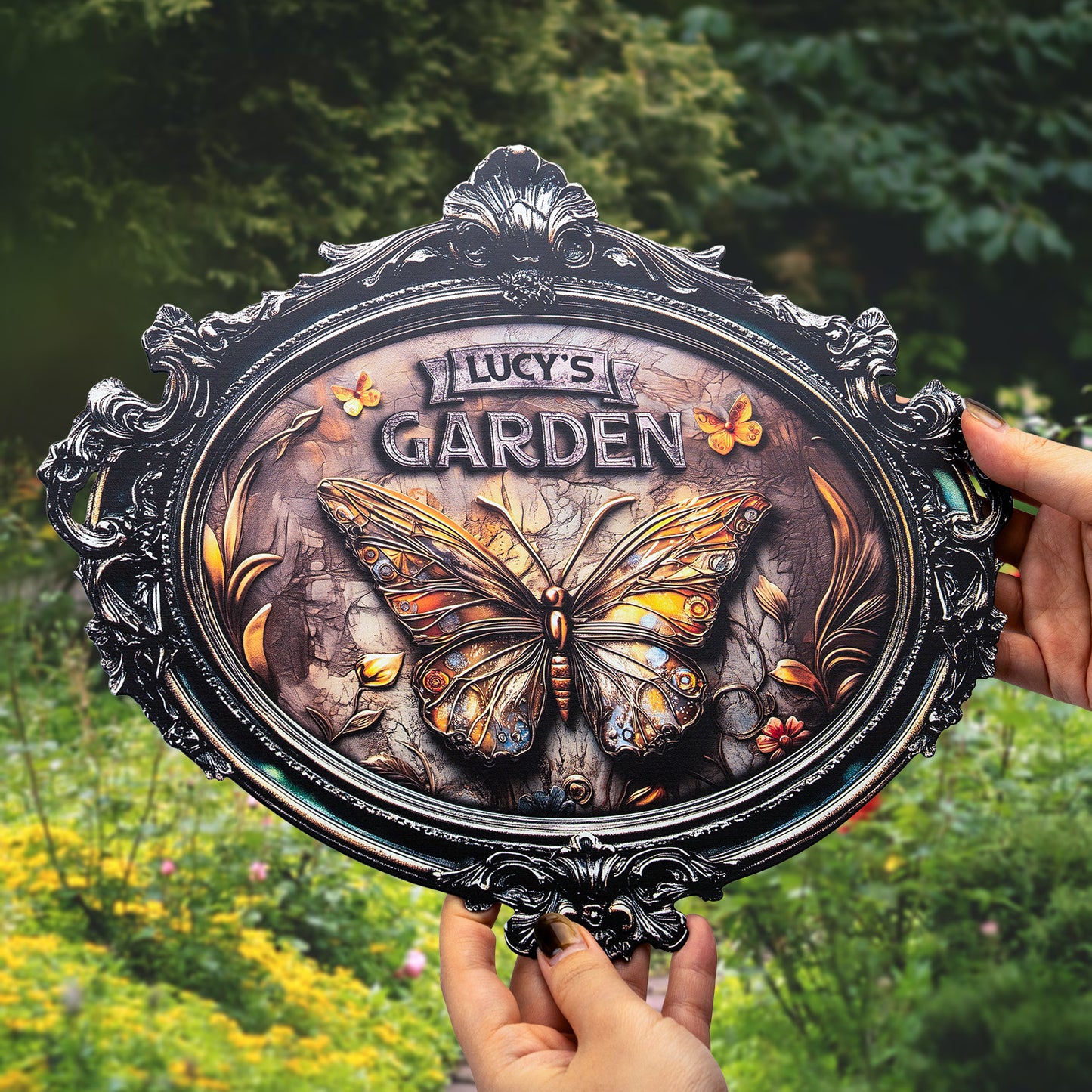 Vintage Garden 3D Print - Personalized Metal Sign