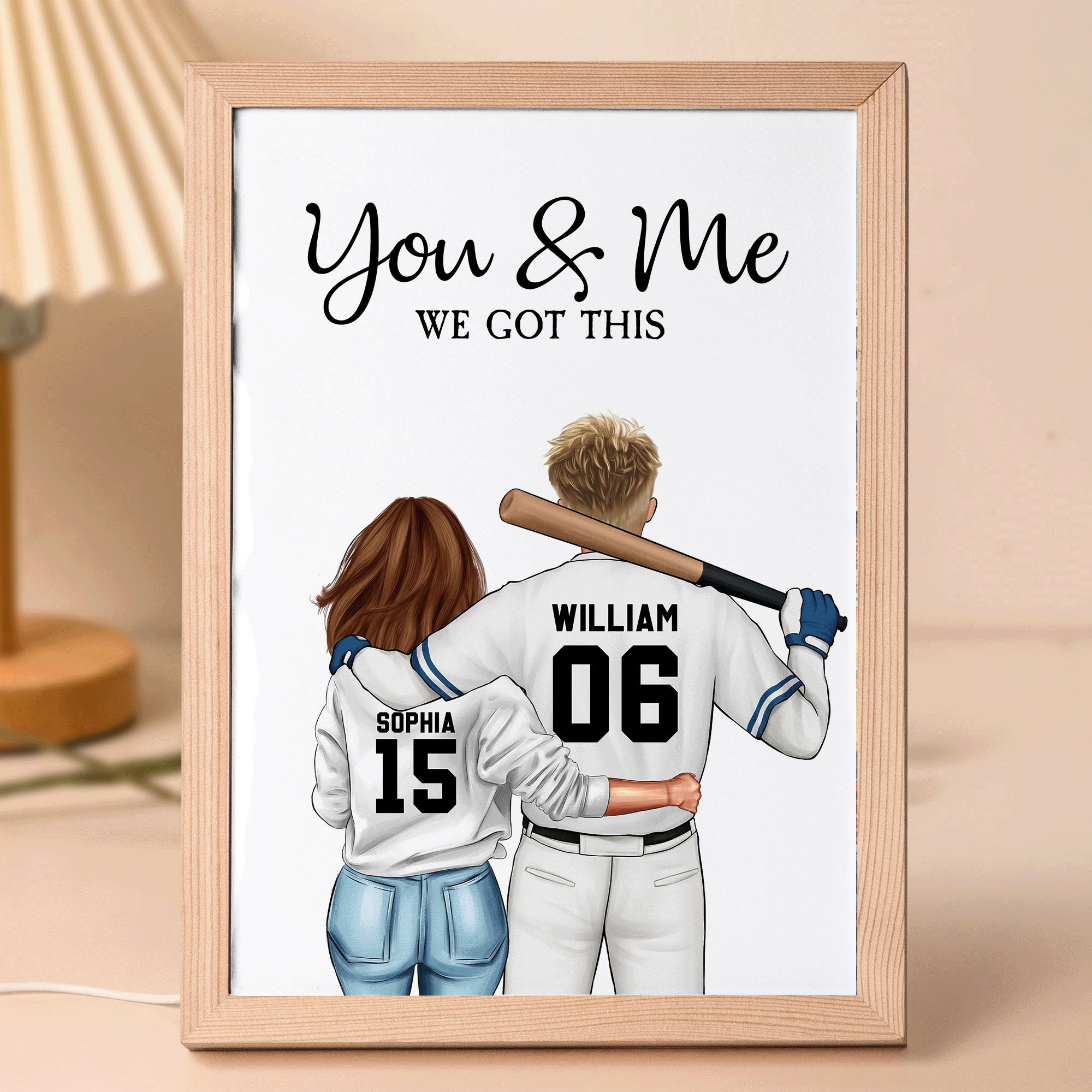 You \u0026 Me We Got This - Personalized Light Up Picture Frame – Macorner, image size:2000x2000