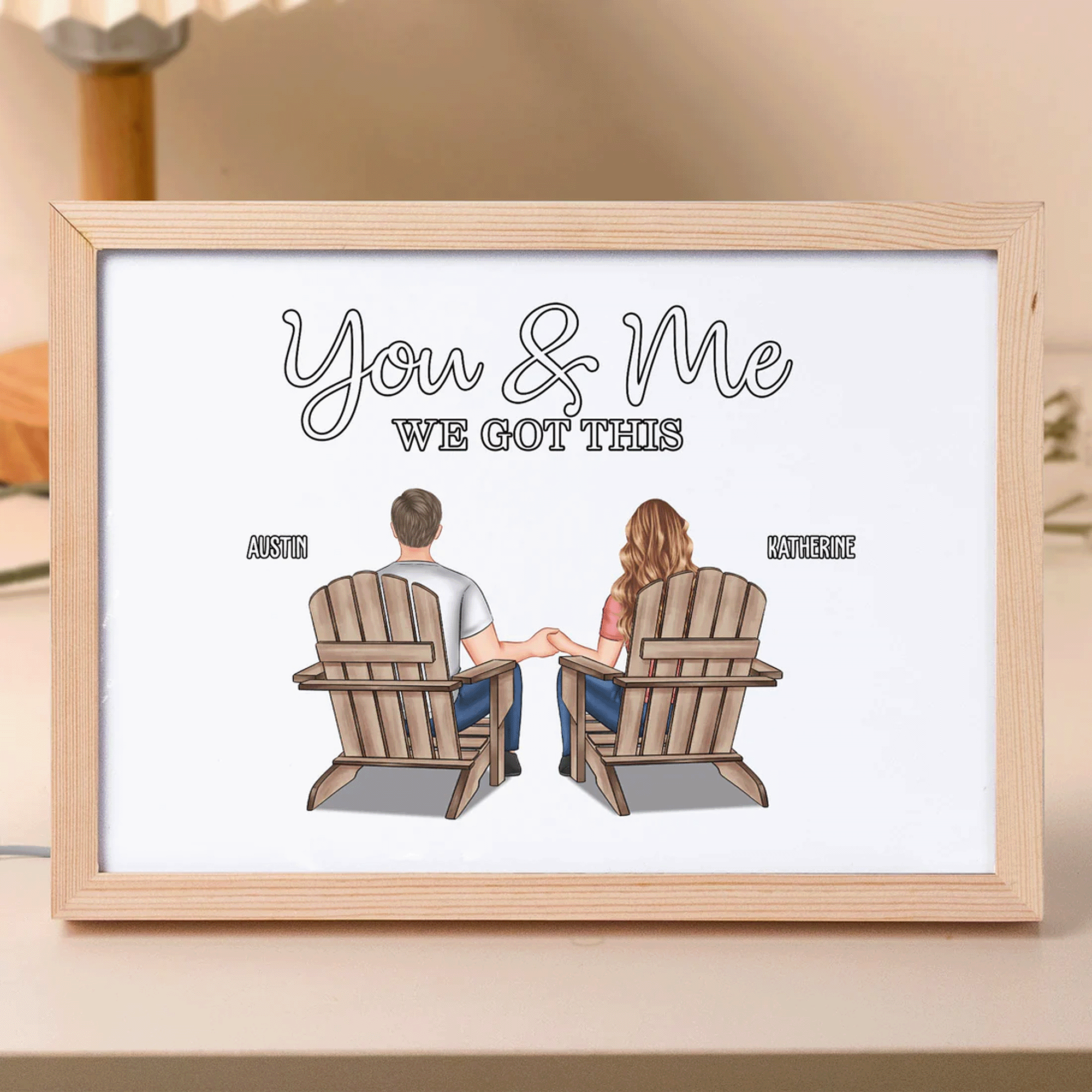 We Got This Couple Gift - Personalized Light Up Picture Frame – Macorner, image size:2000x2000