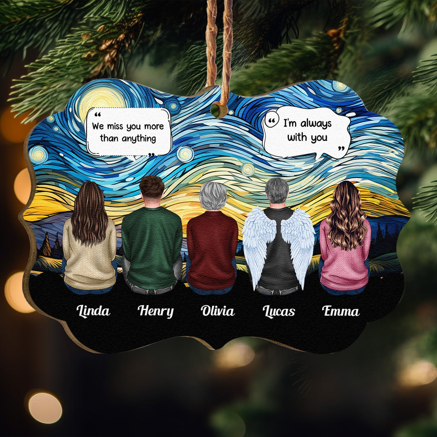 We Miss You More Than Anything I'm Always With You - Personalized Wooden Ornament