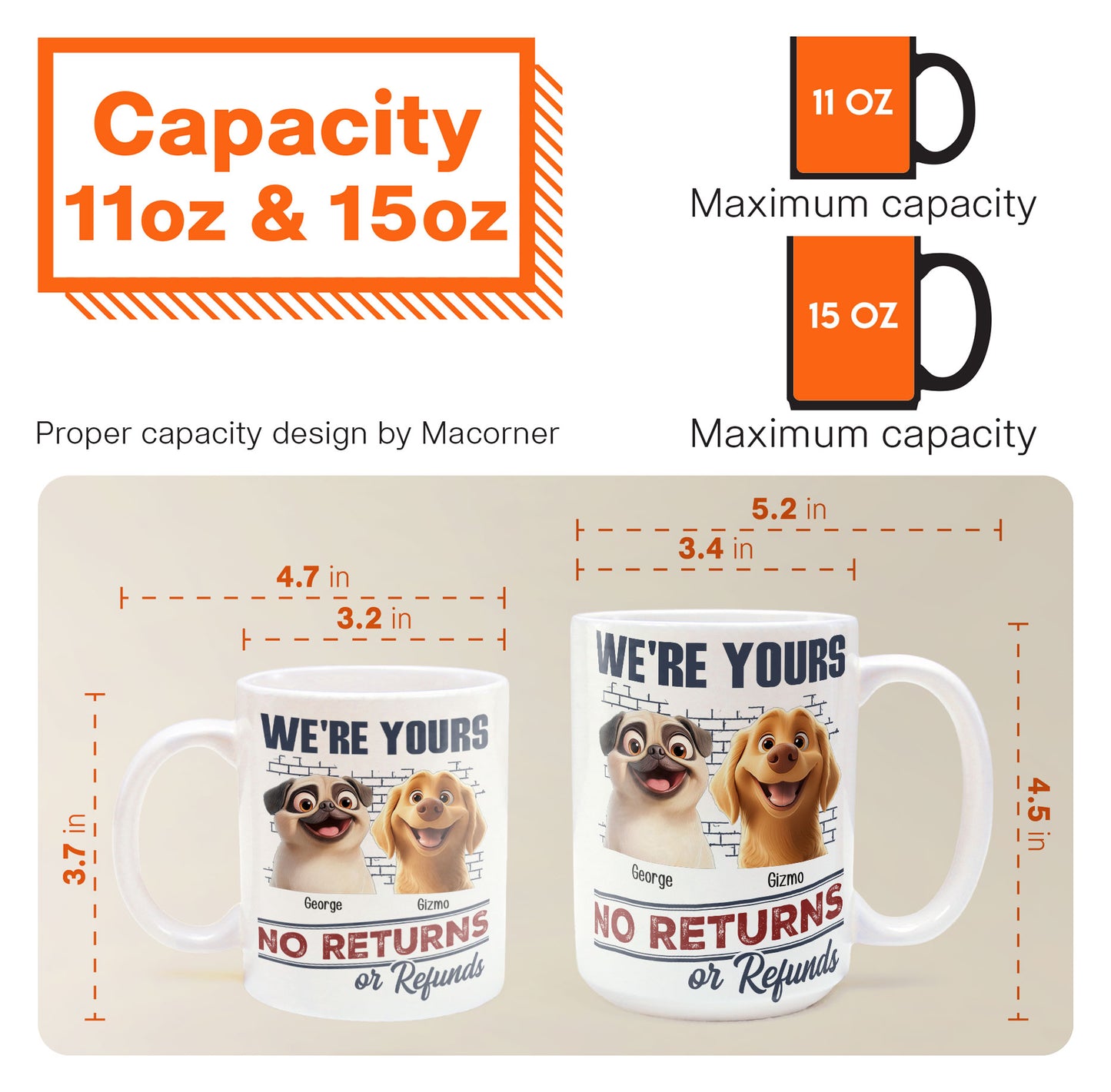 We're Yours No Returns Or Refunds - Personalized Mug