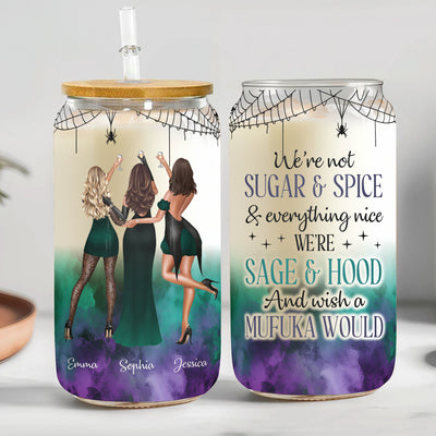 We're Not Sugar & Spice - Personalized Clear Glass Cup