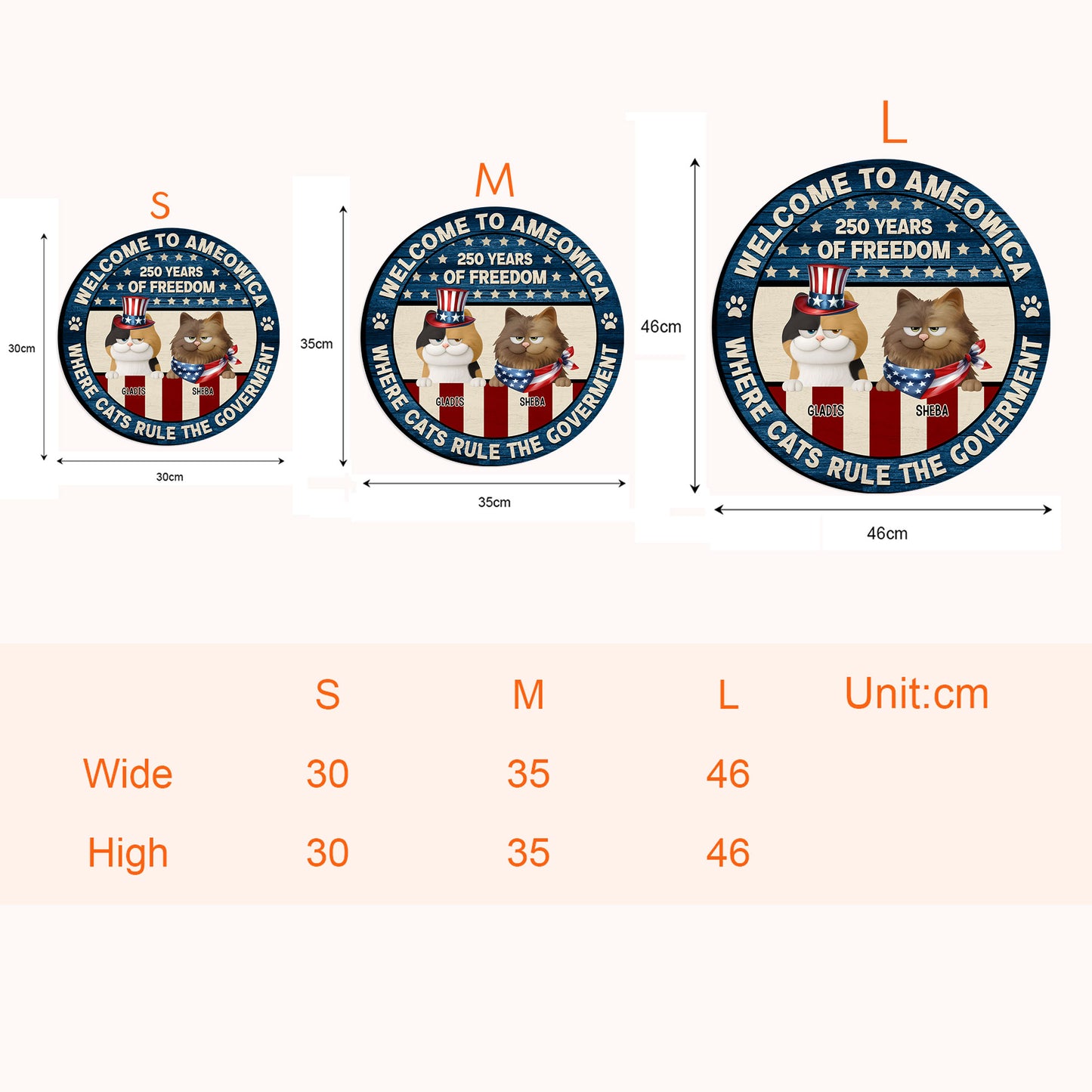 Welcome To Ameowica - 250 Years Of Freedom - Personalized Wood Sign