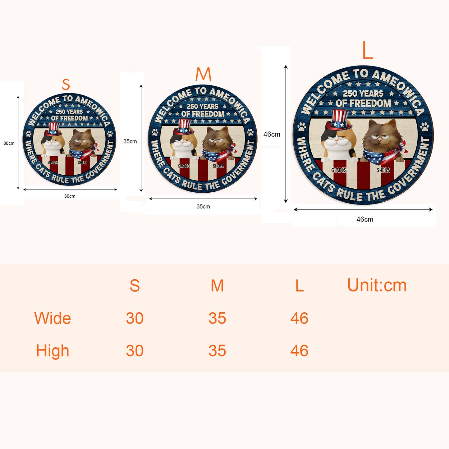 Welcome To Ameowica - 250 Years Of Freedom - Personalized Wood Sign