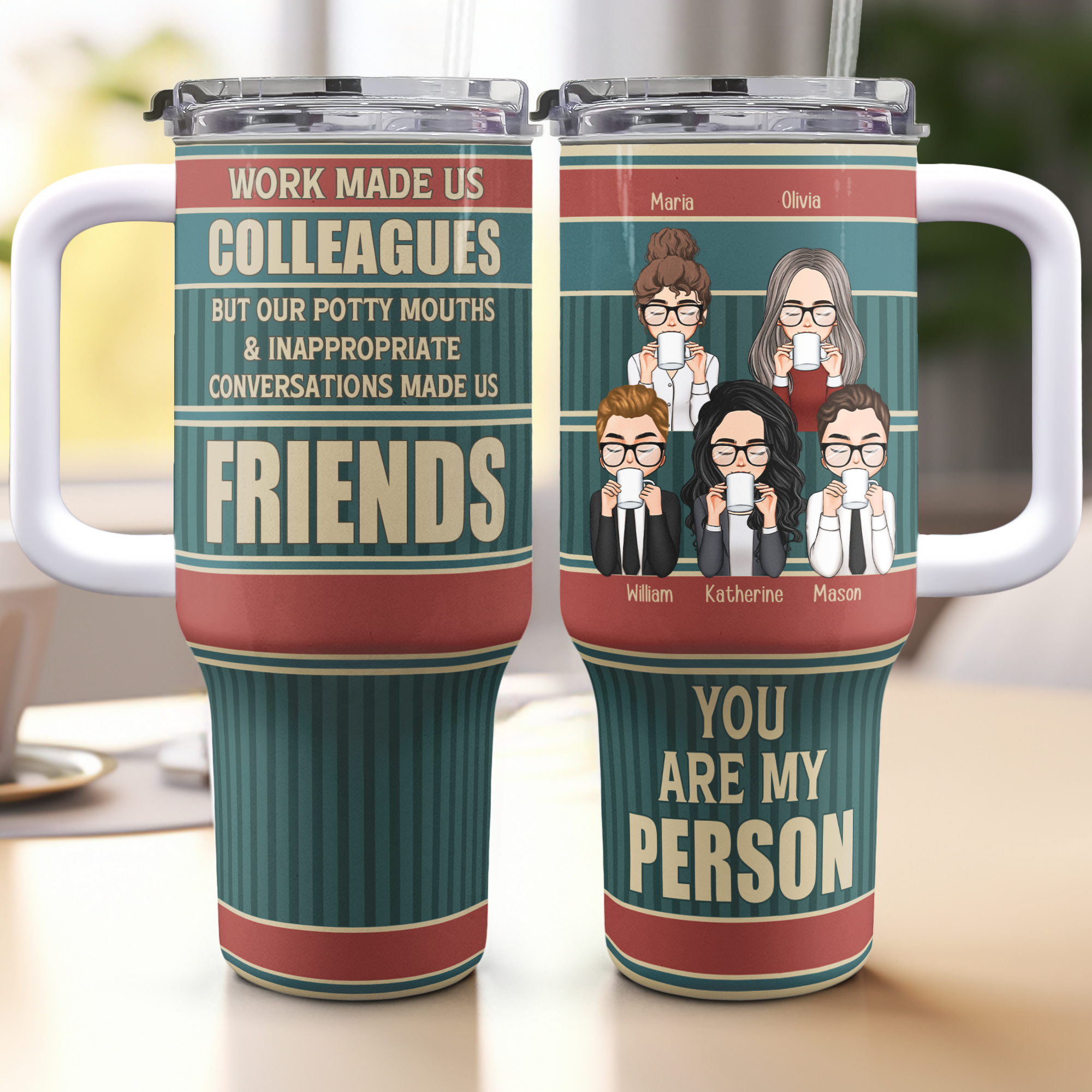 Work Made Us Colleagues Office Worker - Personalized 40oz Tumbler With ...