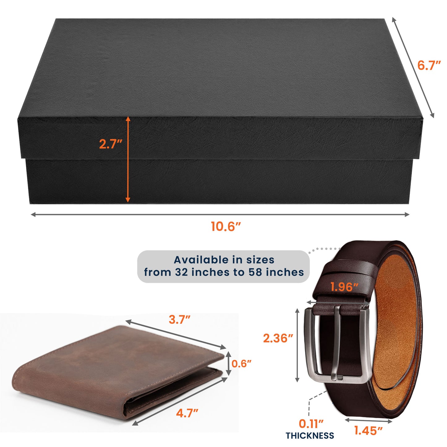 World's Best Grandpa - Father's Day Leather Gift Box Set