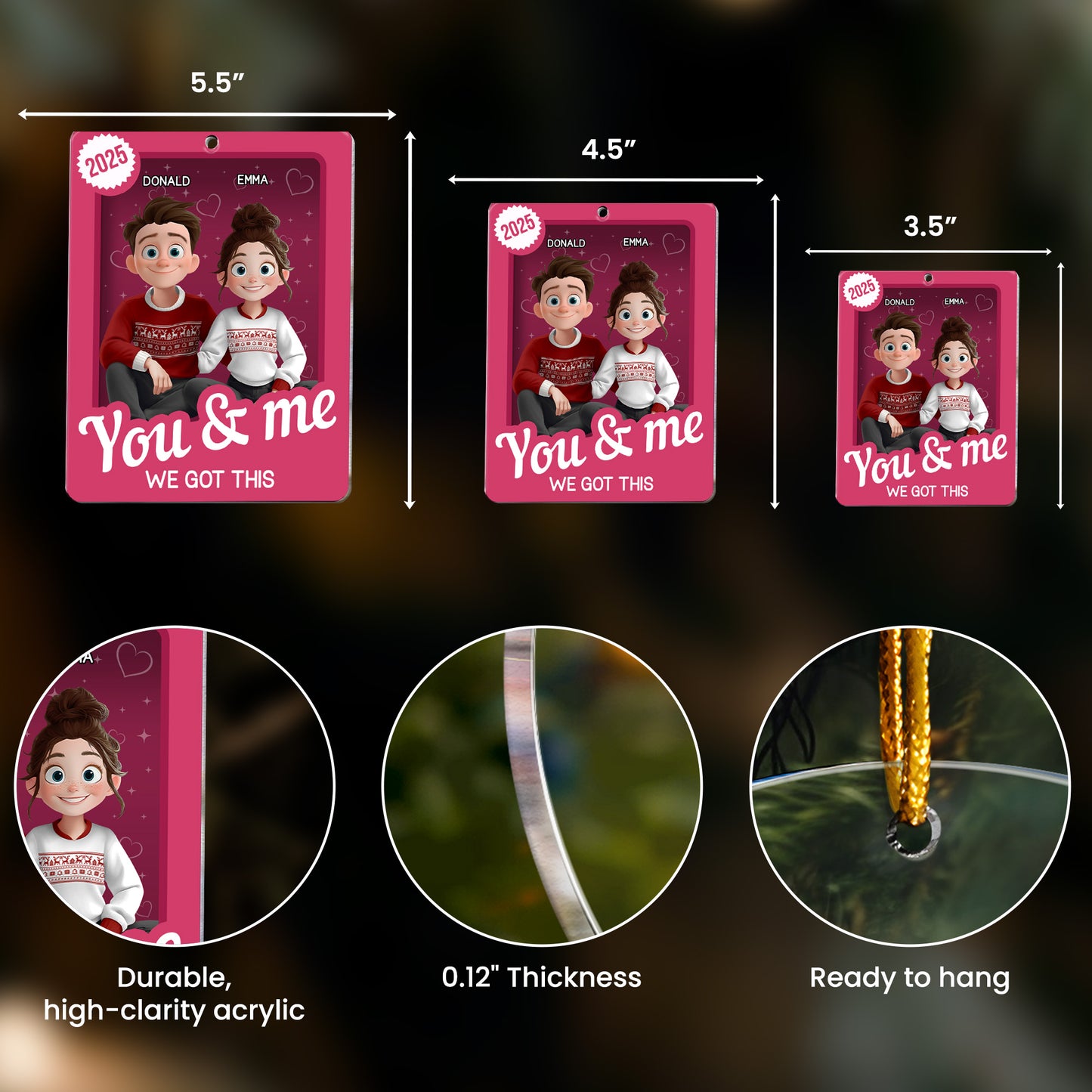 You And Me We Got This - Couple Toy Box - Personalized Acrylic Ornament