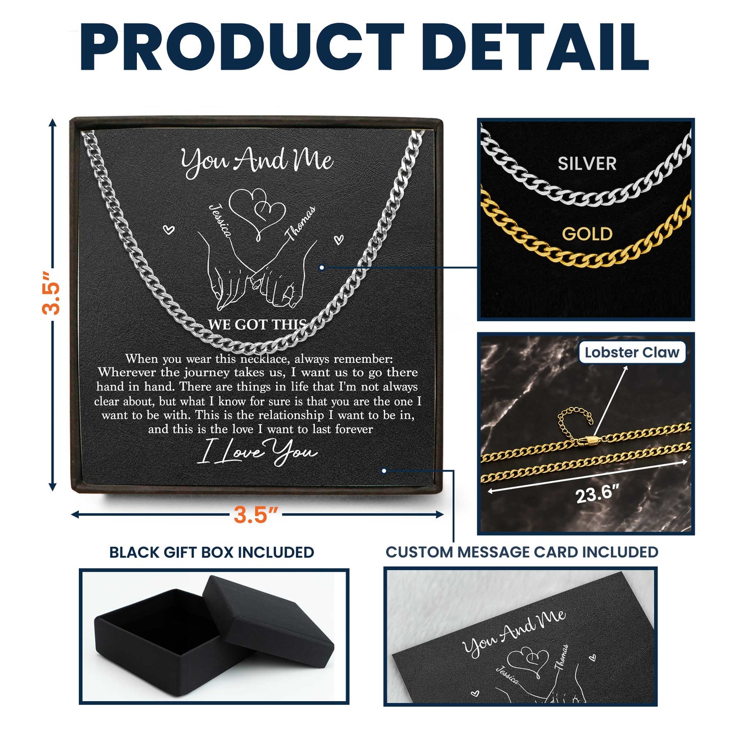 You And Me We Got This Promise - Personalized Men's Cuban Link Chain