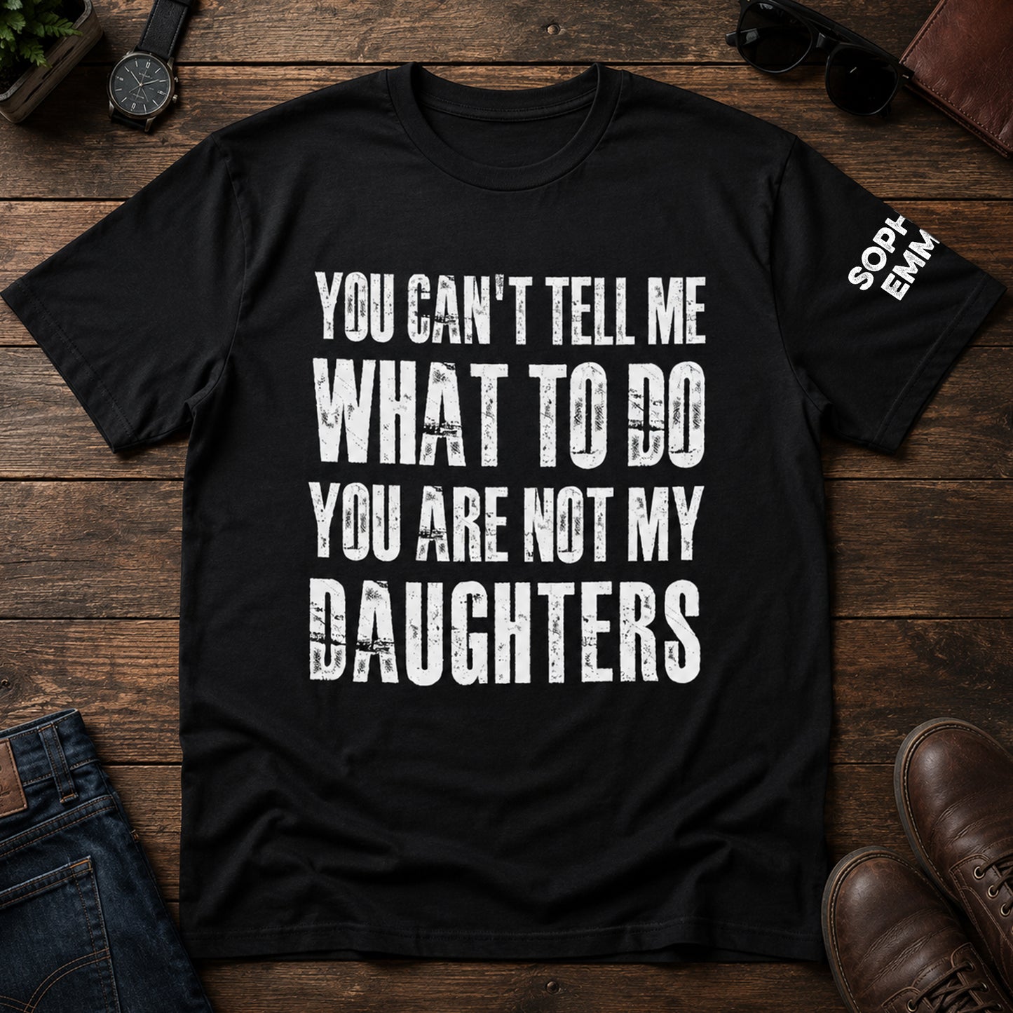 You Can't Tell Me What To Do You Are Not My Grandkids Ver 2 - Names On Sleeve - Personalized Shirt