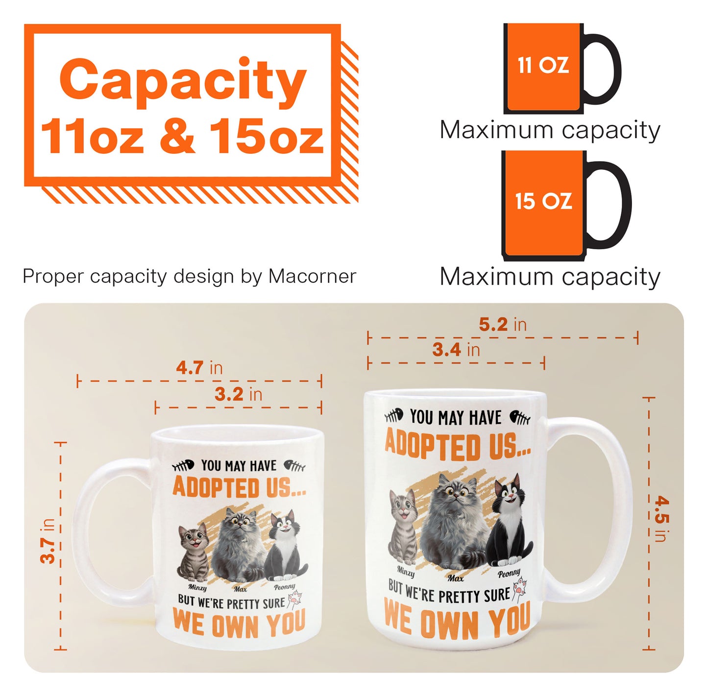 You May Have Adopted Us - Personalized Mug