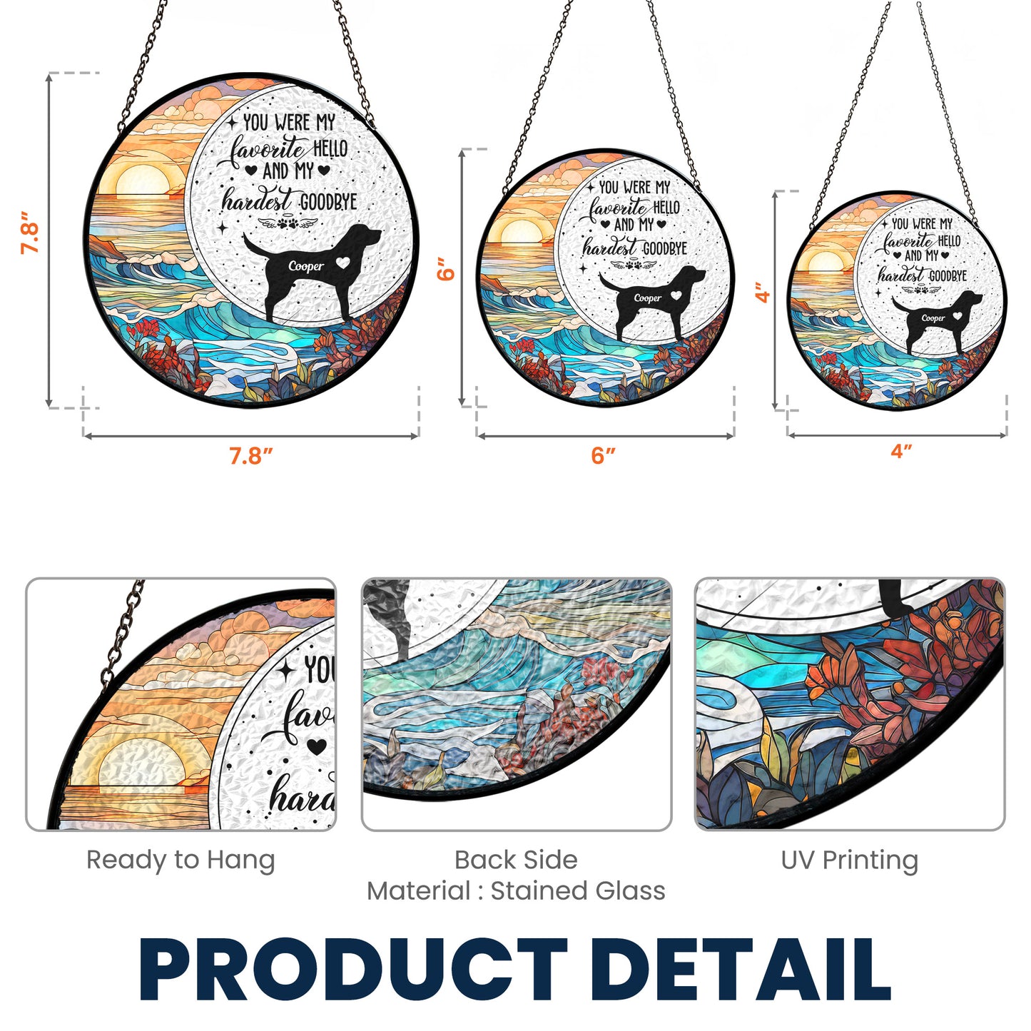 You Were My Favorite Hello - Personalized Stained Glass Window Hanging Suncatcher