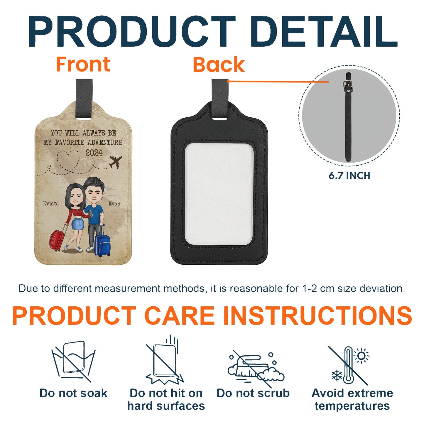 You Will Always Be My Favorite Adventure - Personalized Luggage Tag