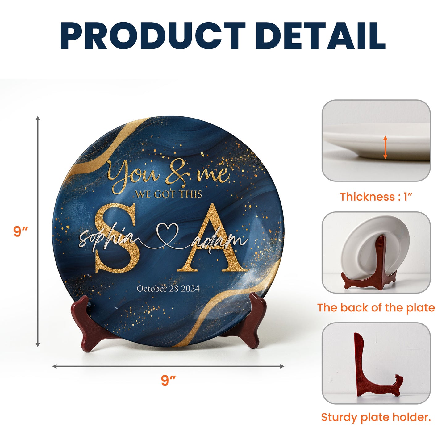 You & Me We Got This Minimalism - Personalized Ceramic Plate