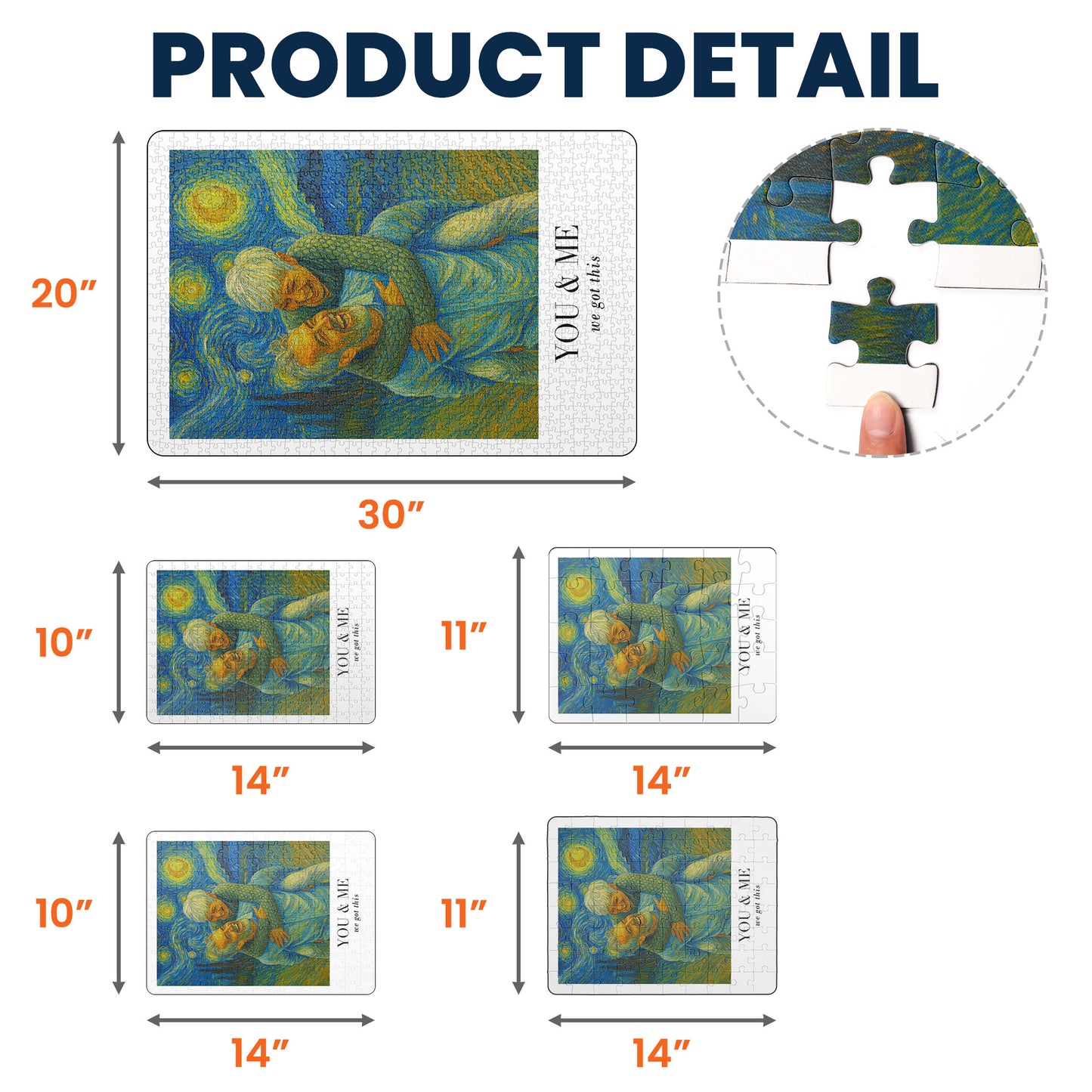 You & Me We Got This Van Gogh Art - Personalized Photo Jigsaw Puzzle