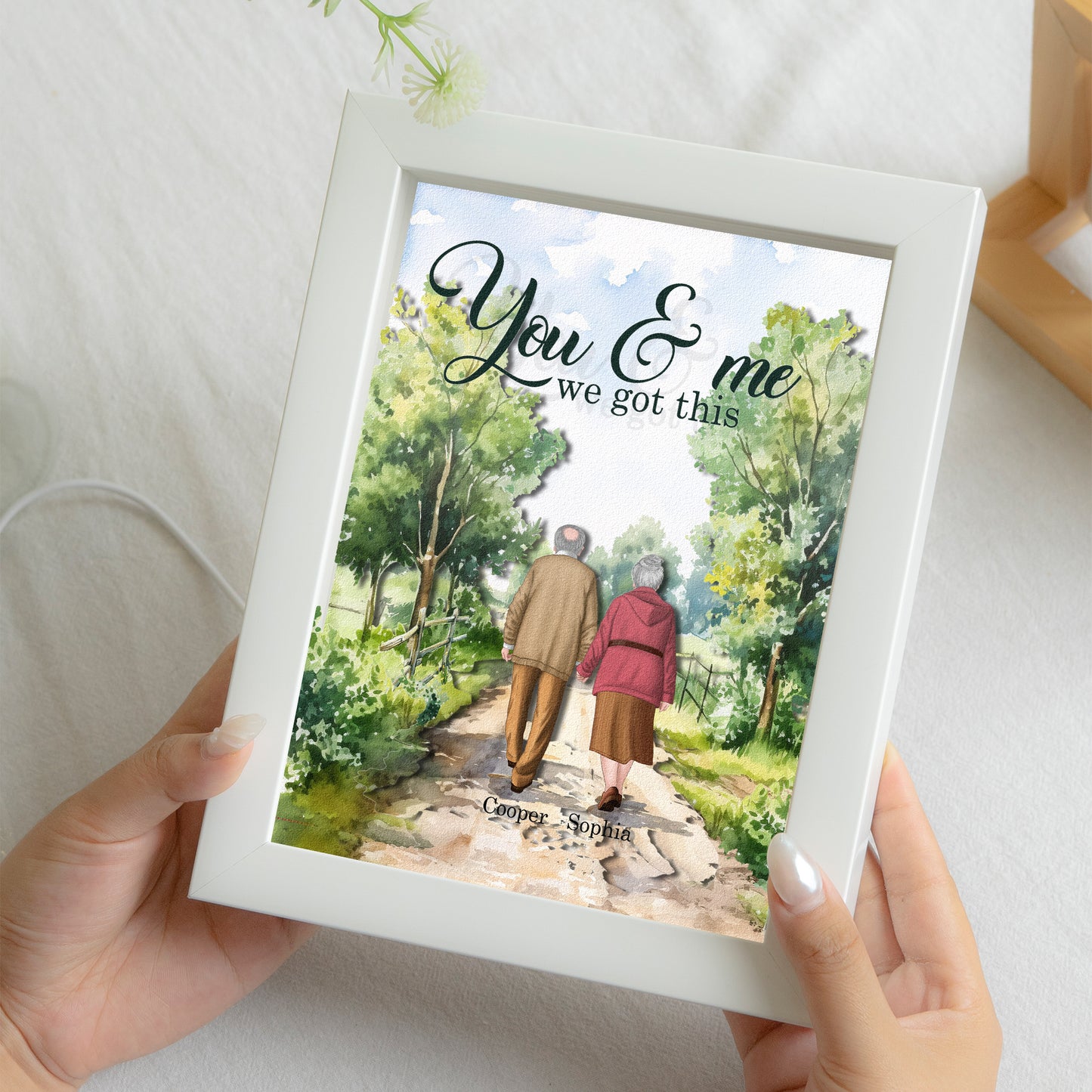 You & Me We Got This Ver 2 - Personalized 3D Lighted Shadow Box