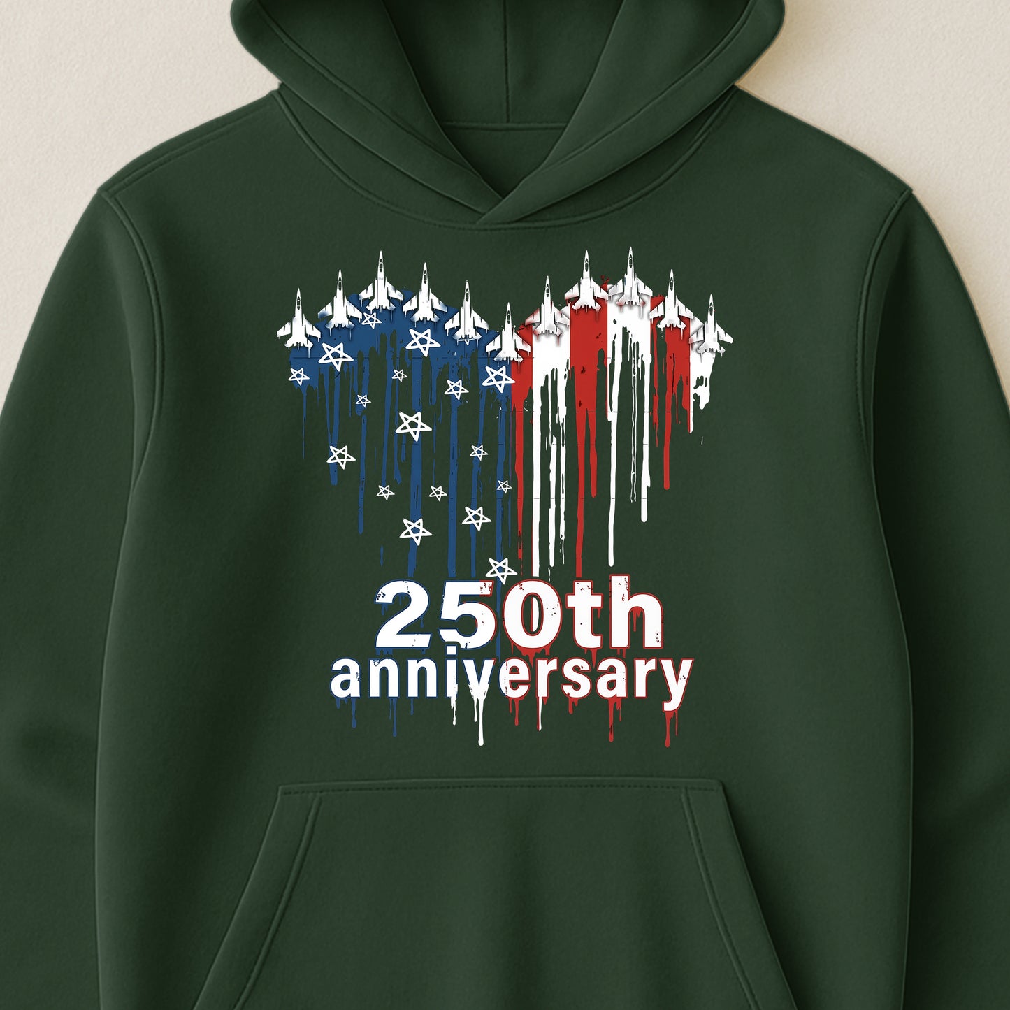 250th Anniversary Jet Fighter Heart USA - Shirt