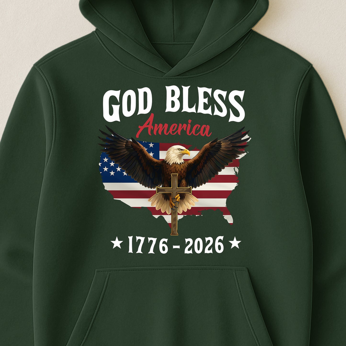 God Bless America Eagle Cross 1776-2026 - Shirt