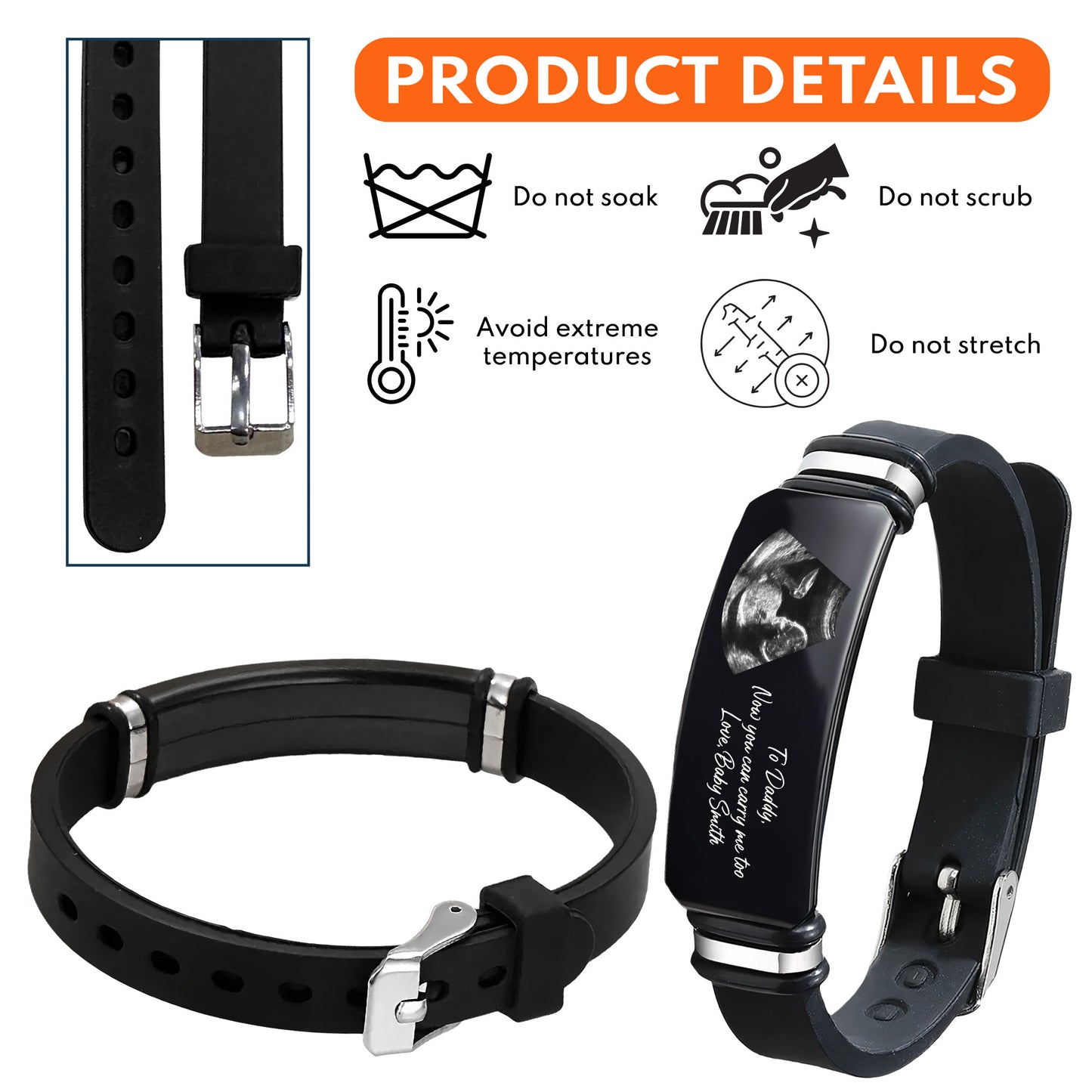 Father's Day Gifts, Now You Can Carry Me Too - Personalized Photo Bracelet