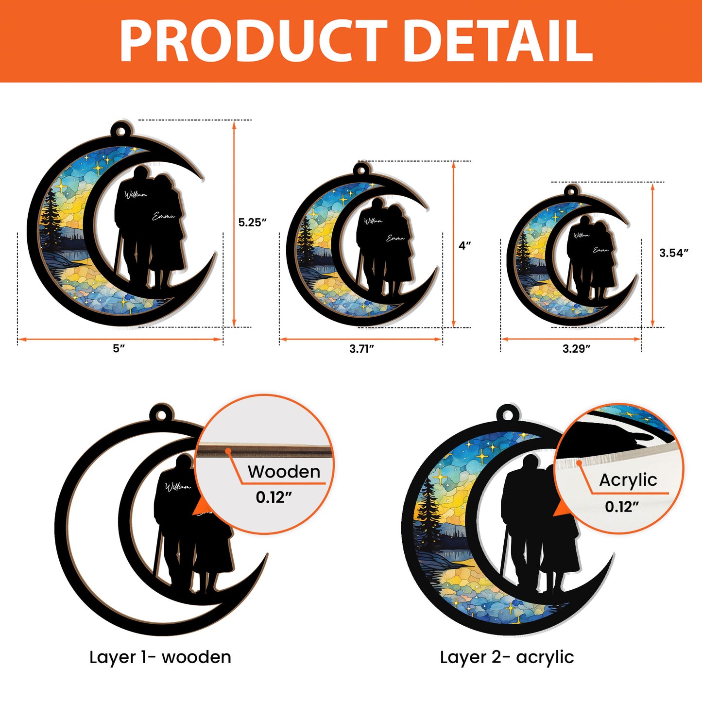 From Our First Kiss Till Our Last Breath - Personalized Suncatcher Ornament