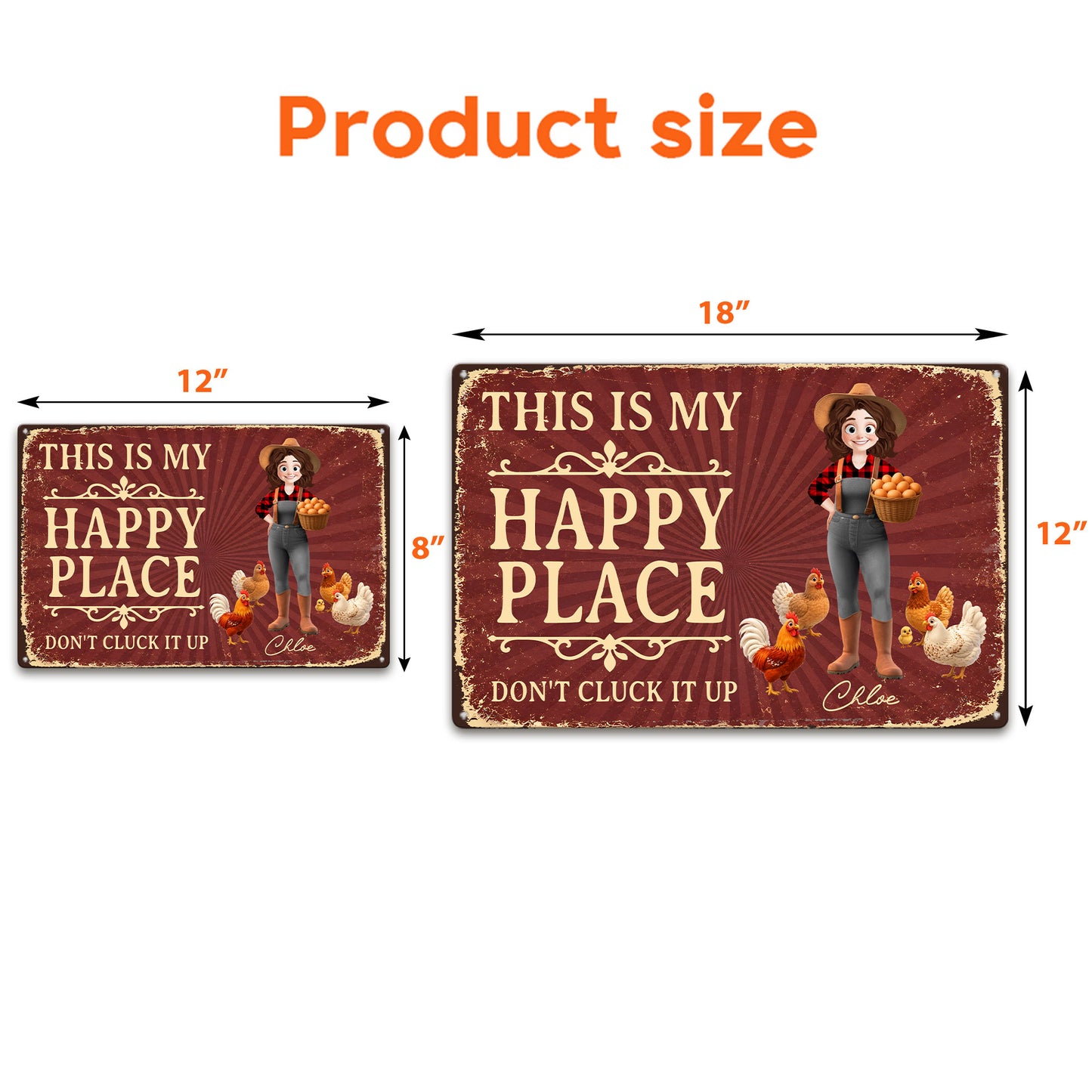 This Is My Happy Place Funny Gift For Gardener Farmer - Personalized Metal Sign 5