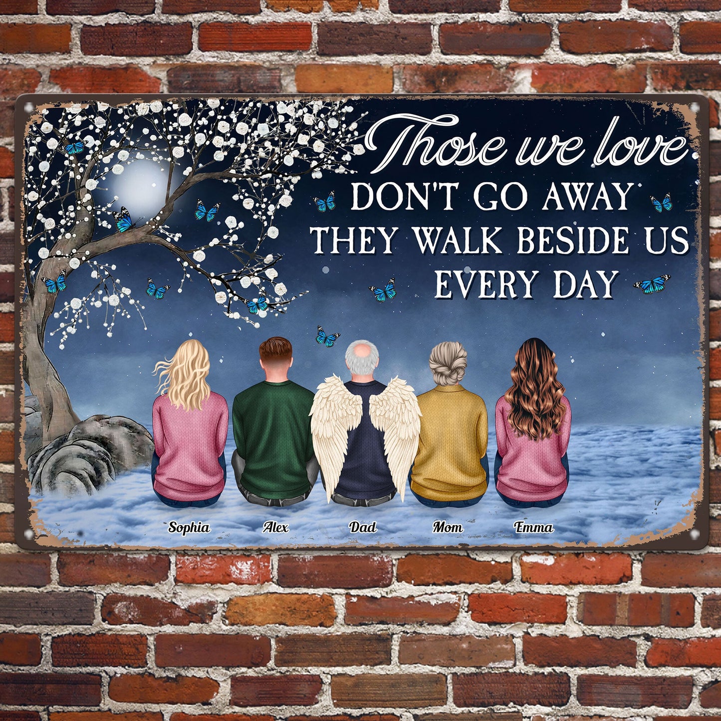 We're Always Beside You - Personalized Metal Sign
