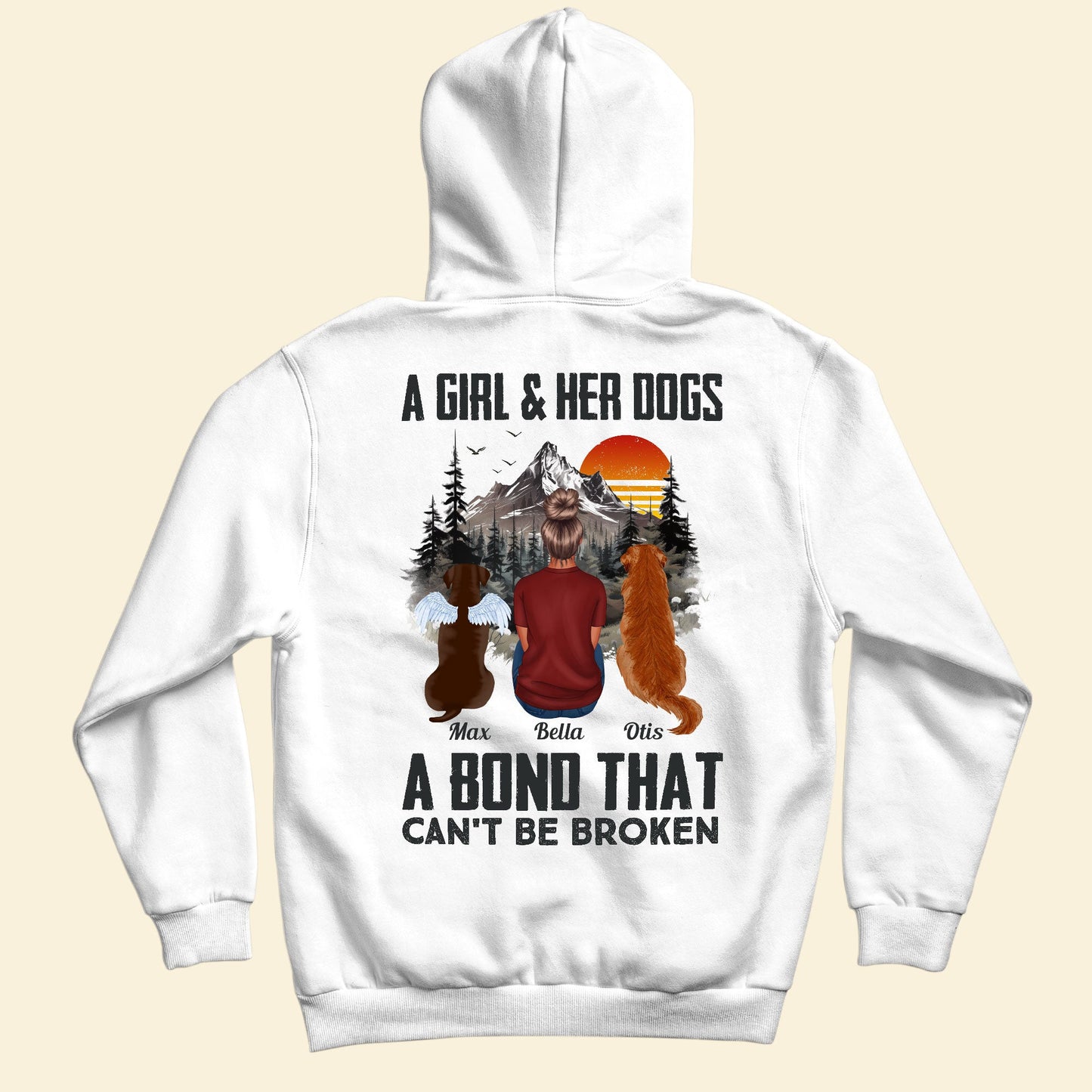 A Bond Between A Girl & Her Dog - Personalized Back Printed Shirt