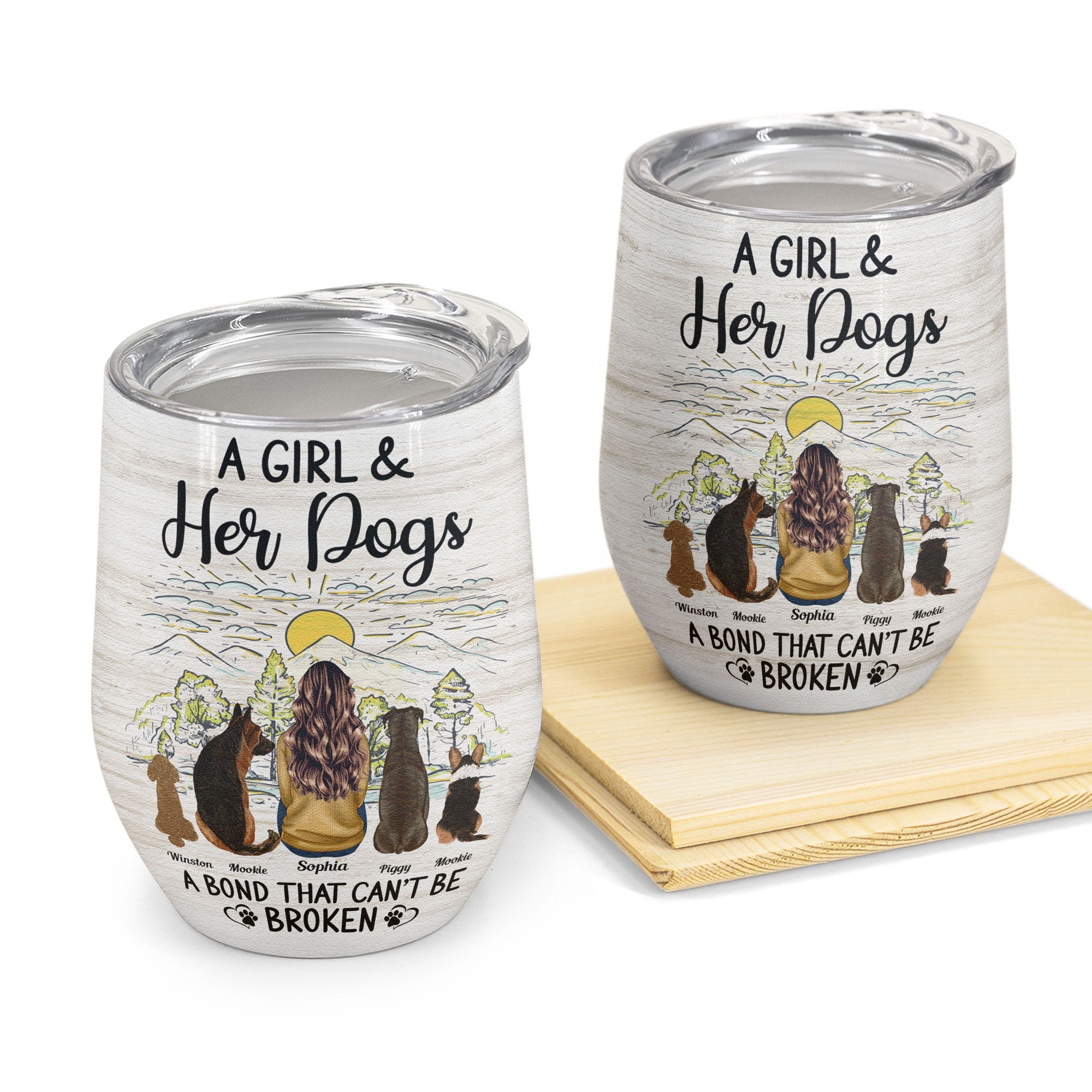 Girl And Her Dogs - A Bond That Can'T Be Broken - Personalized Tumbler –  Macorner