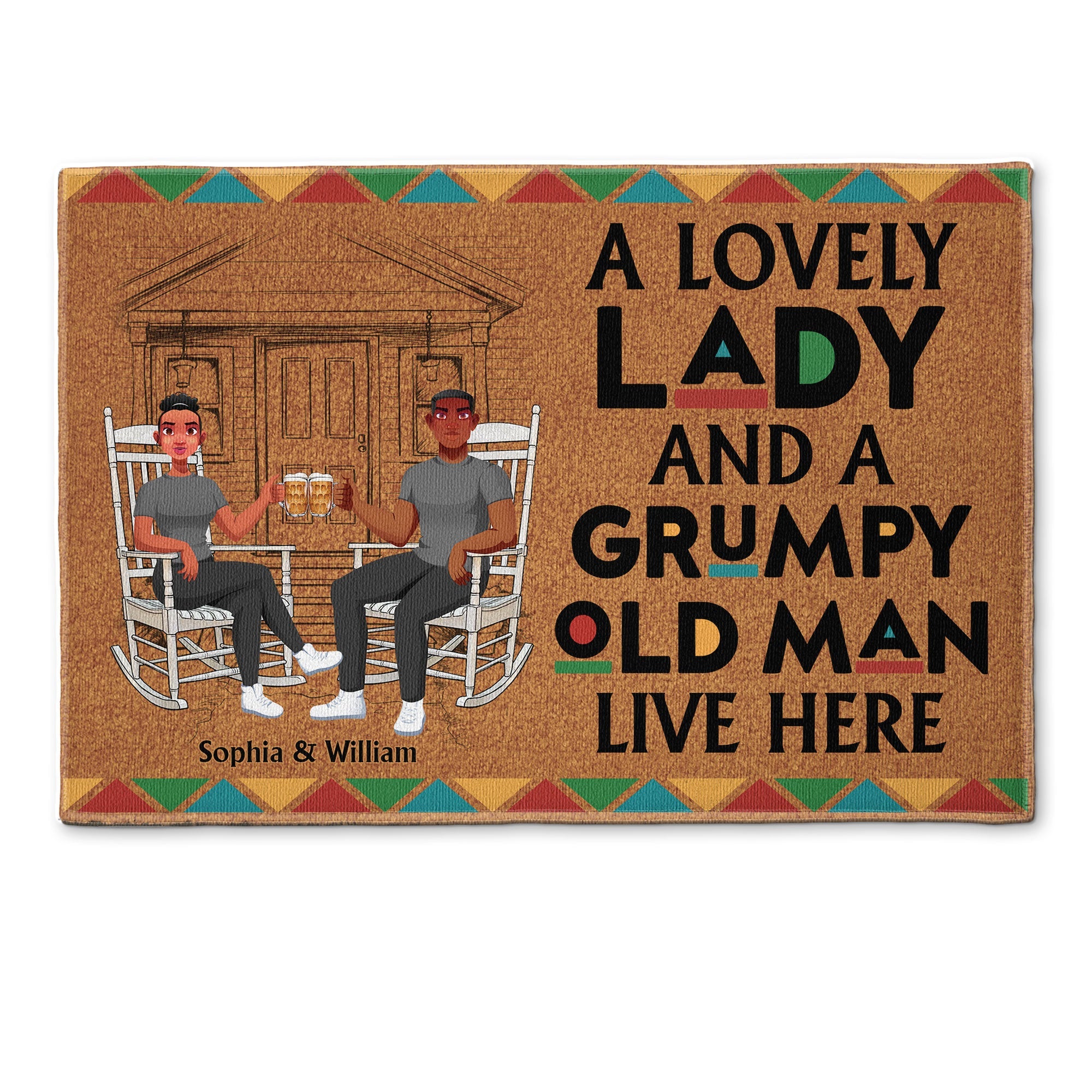 Dsoluuing Targa da parete in latta con scritta A Lovely Lady and A Grumpy Old Man Live Here in latta per la casa e gli uomini (dimensioni: 30 x 40 cm Dsoluuing Targa da parete in latta con scritta A Lovely Lady and A Grumpy Old Man Live Here in latta per la casa e gli uomini (dimensioni: 30 x 40 cm