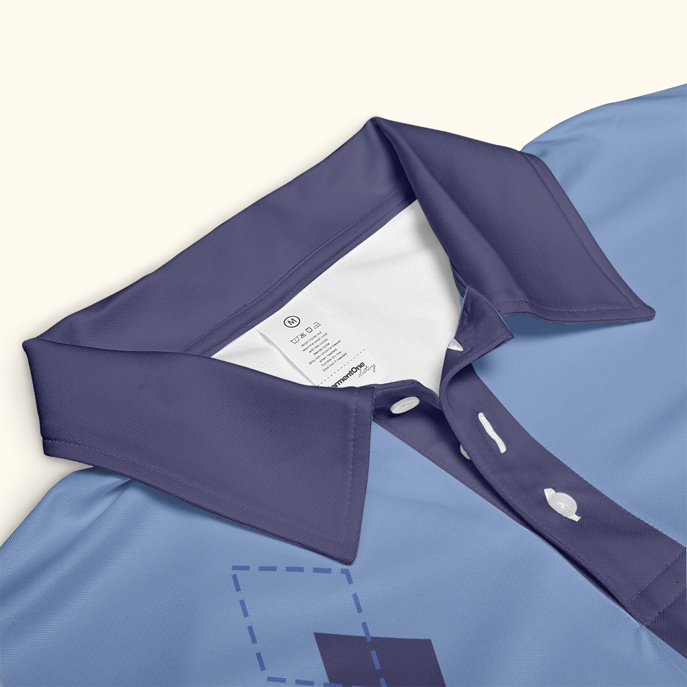 Argyle Vintage Pattern Gift For Golf Lovers Dad Men Husband Gift - Custom Golf Shirt