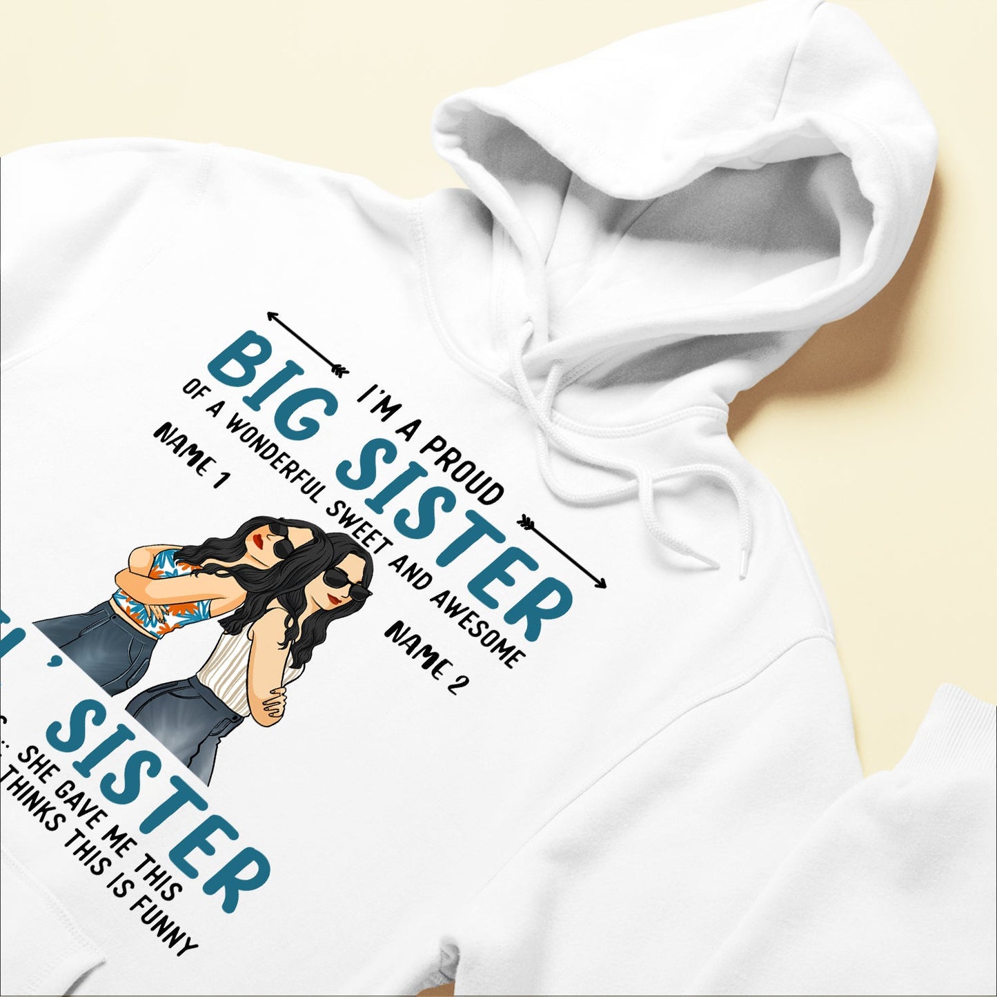 Back To Back Proud Sisters - Personalized Shirt - Gifts For Sisters