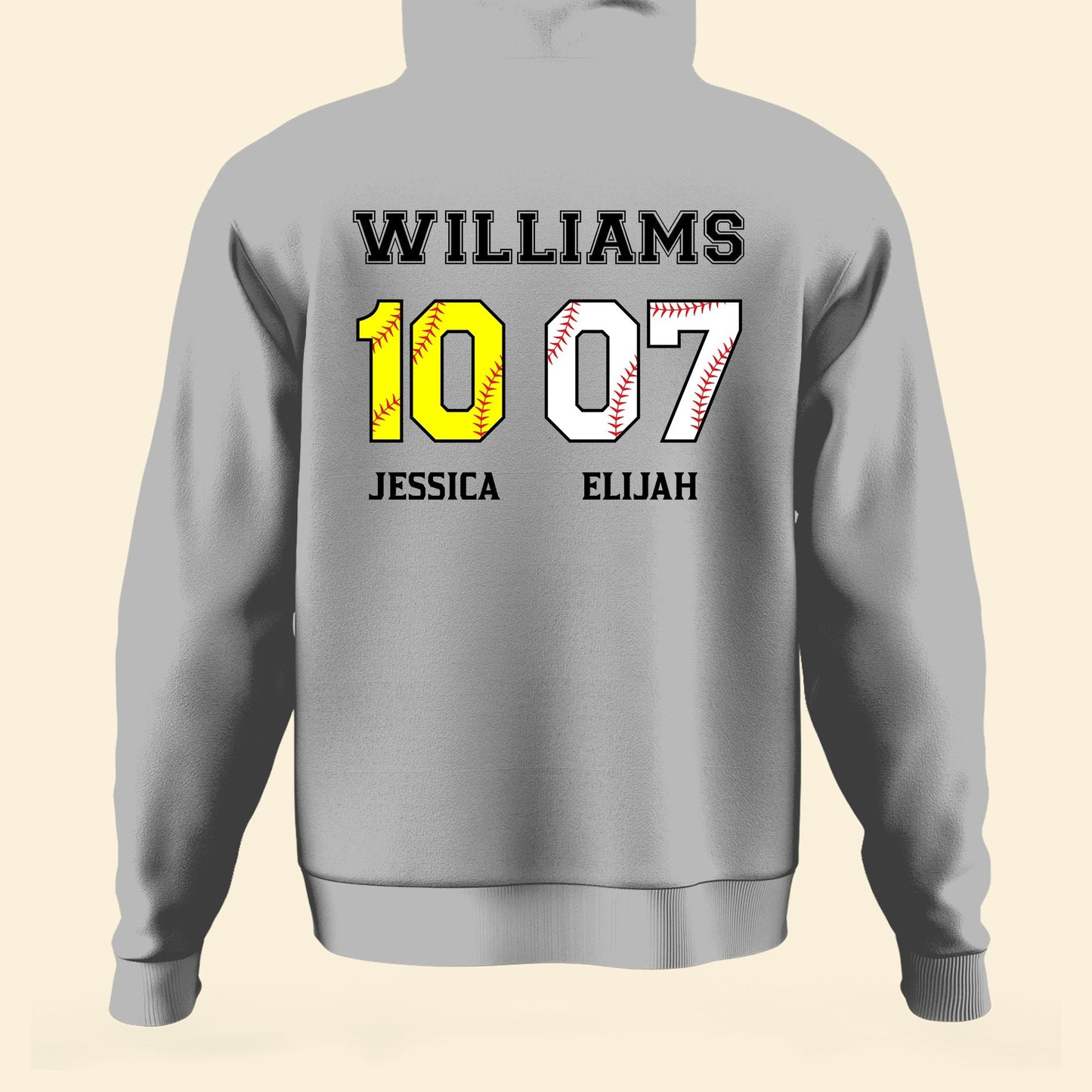 Baseball & Softball Numbers Family - Personalized Back Printed Shirt