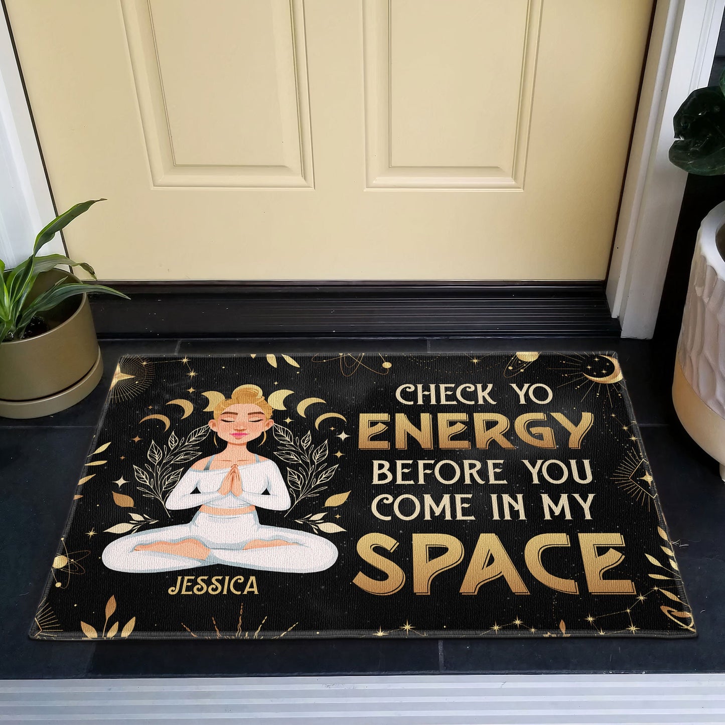 Before Coming In My Space - Personalized Doormat