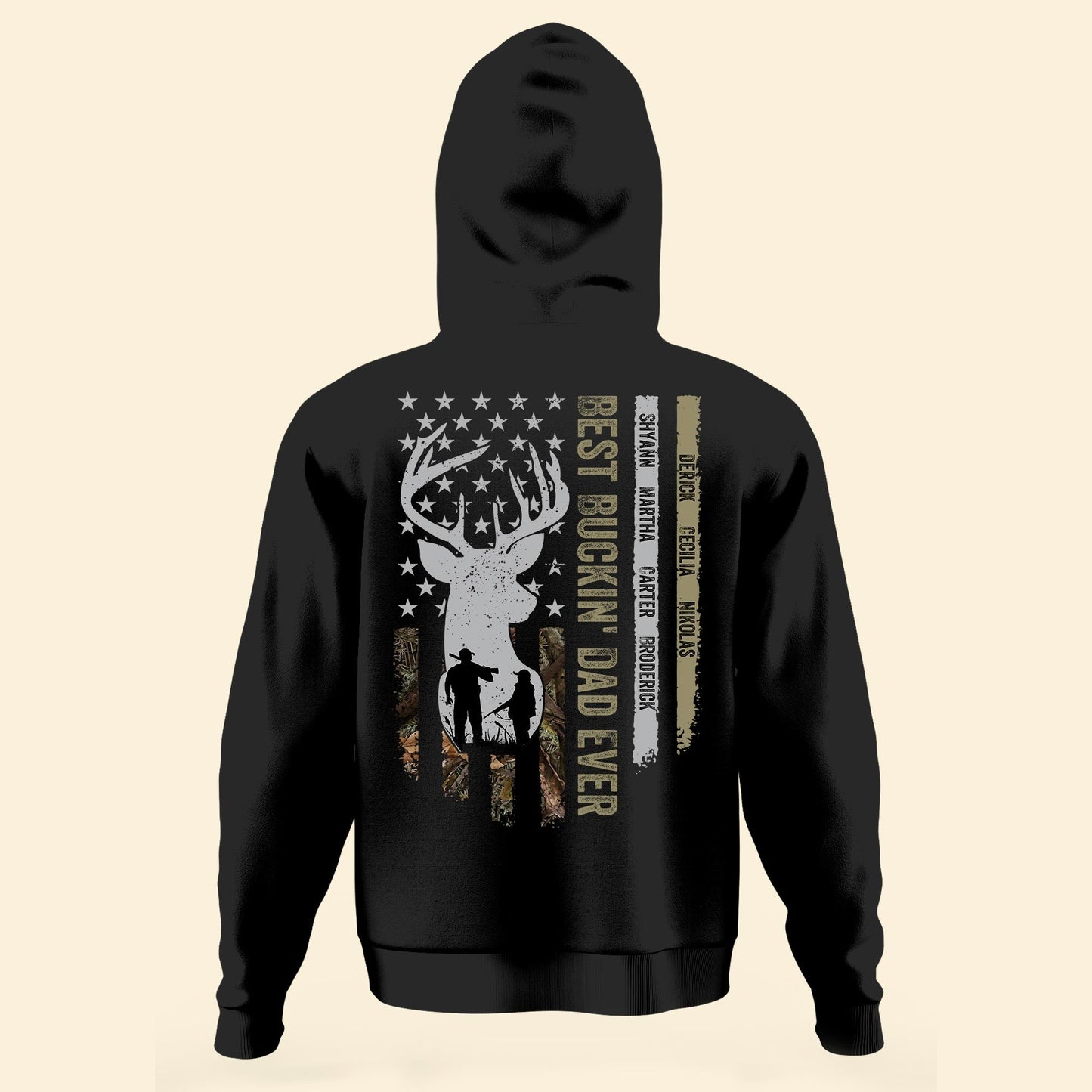 Best Buckin' Dad Ever - Personalized Shirt - Father's Day, Birthday, Funny Hunting Gift For Dad, Father, Husband, Grandpa - Gift From Wife, Son, Daughter