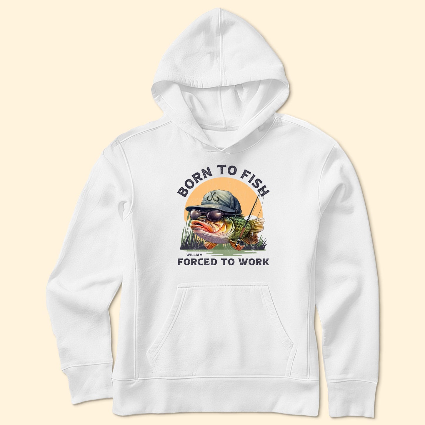 Born To Fish Forced To Work - Personalized Shirt