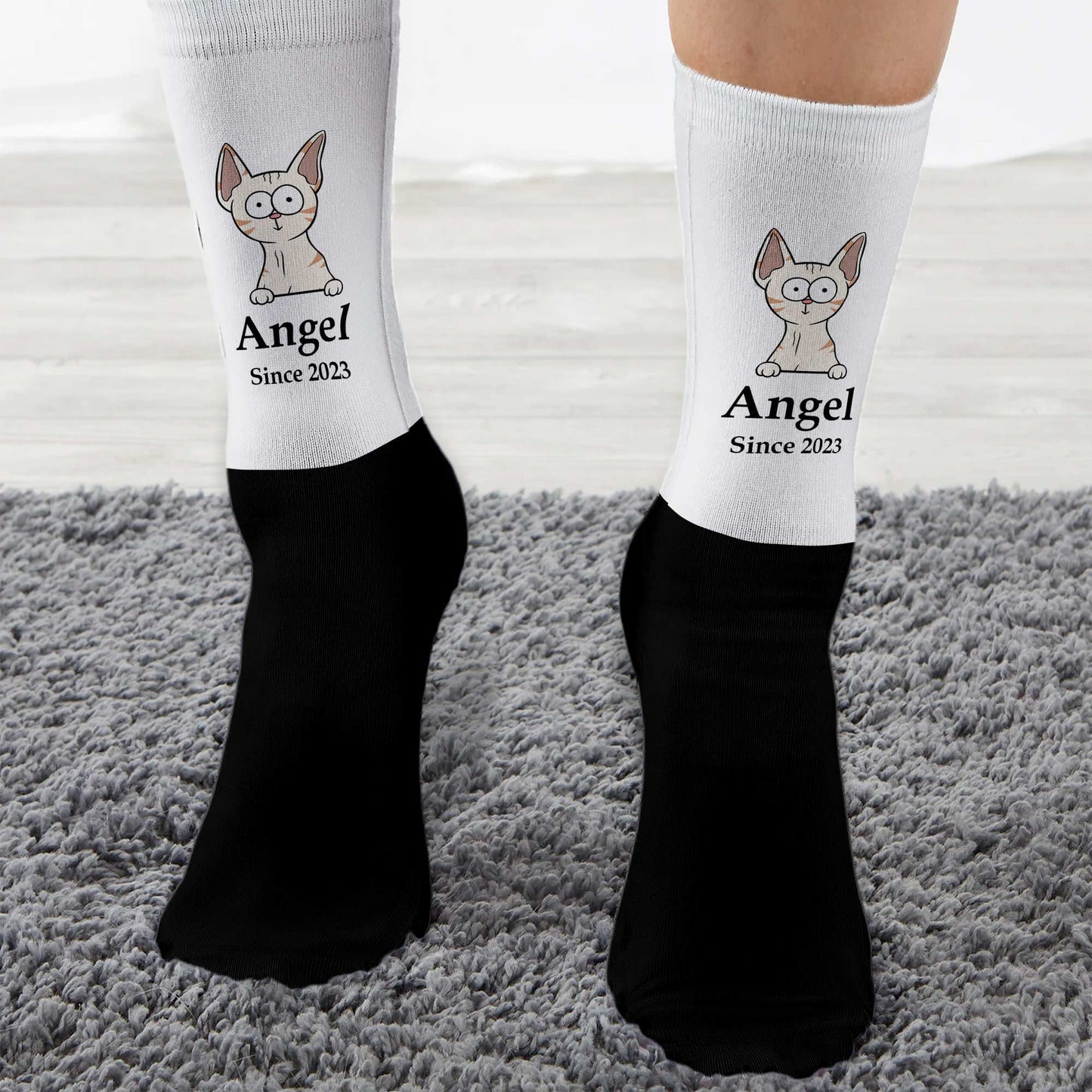 Cat Portrait - Personalized Knee High Socks