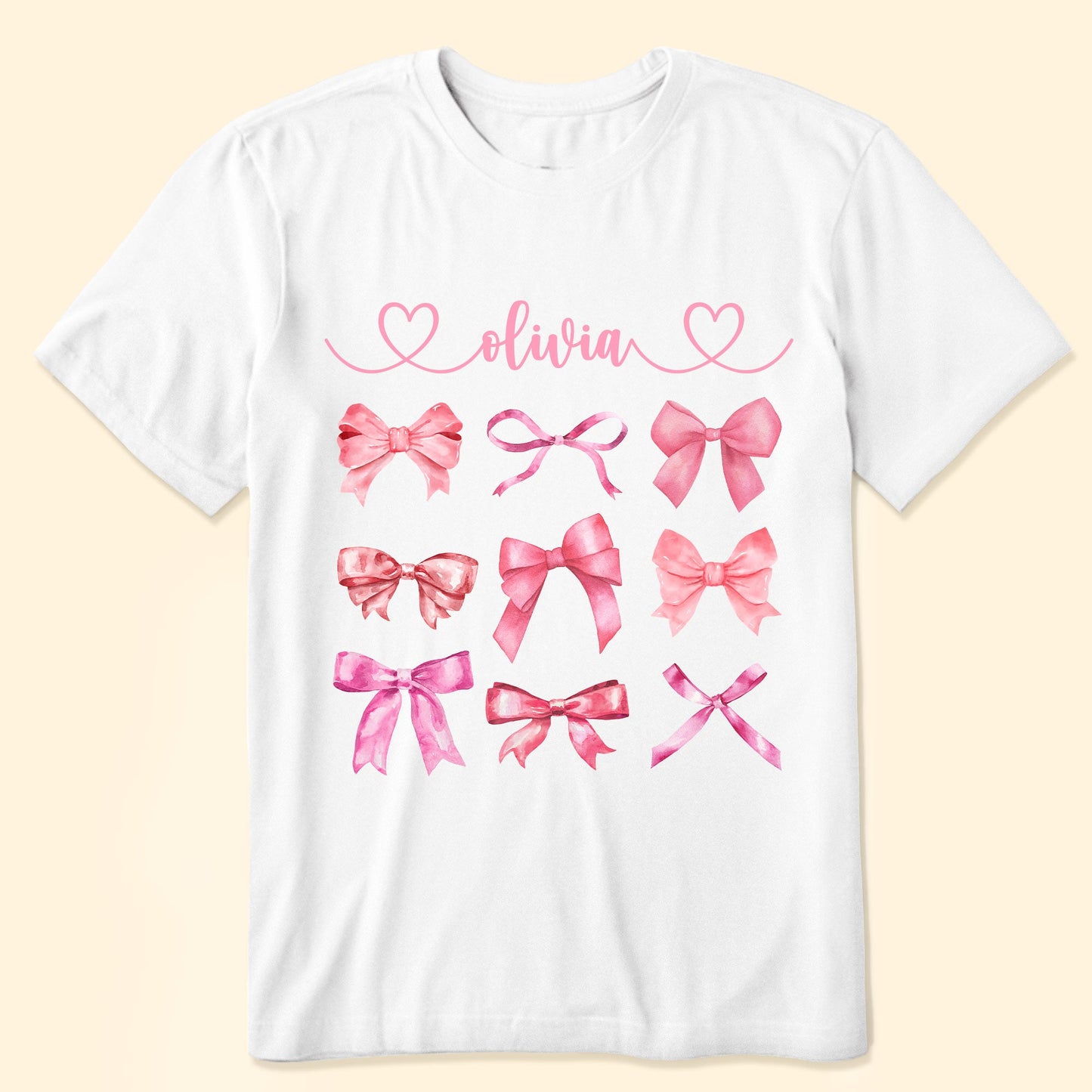 Coquette Pink Bow Trendy Girl For Daughter, Sister, Friends - Personalized Shirt